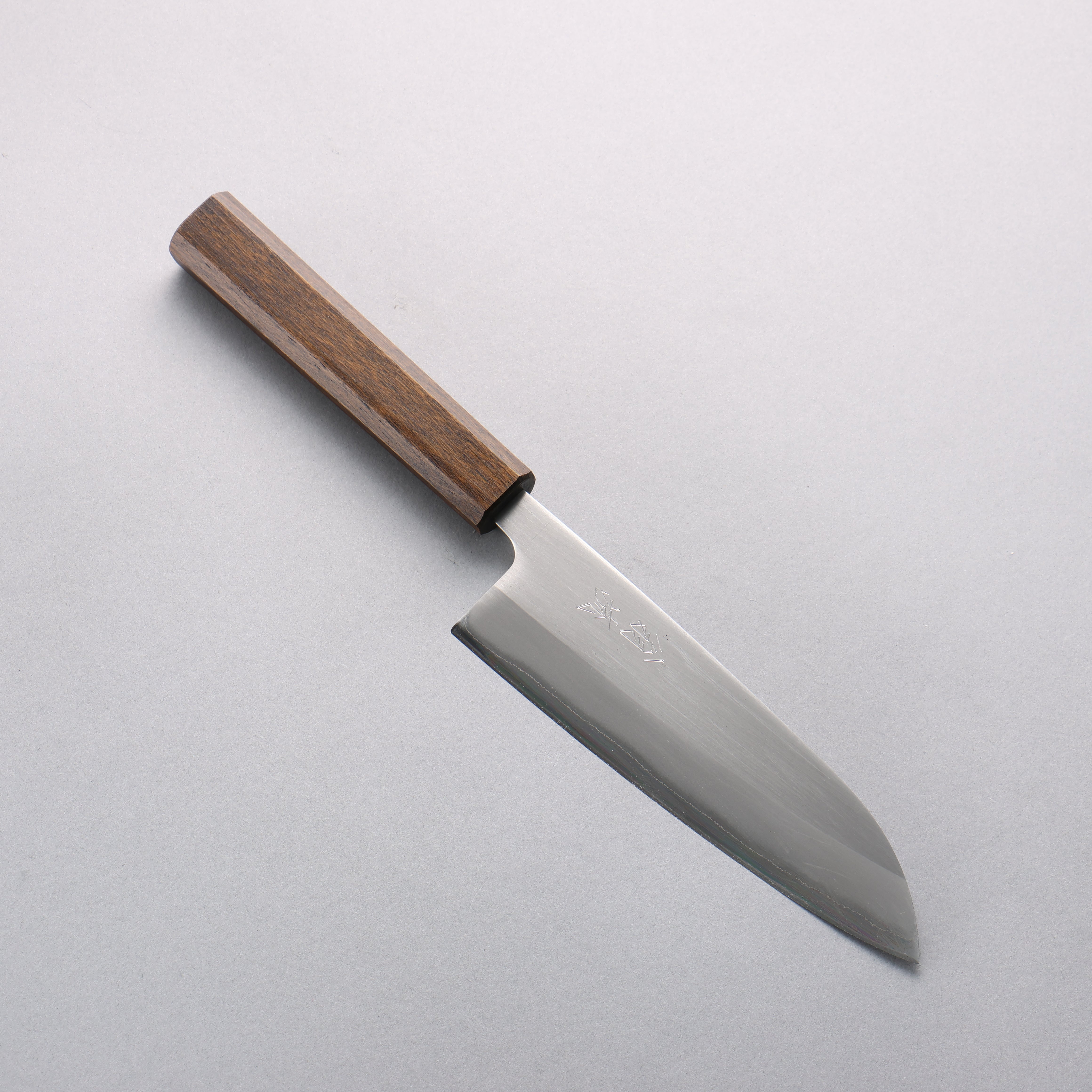 Oul White Steel No.1 Santoku 165mm Burnt Oak Handle - Seisuke Knife