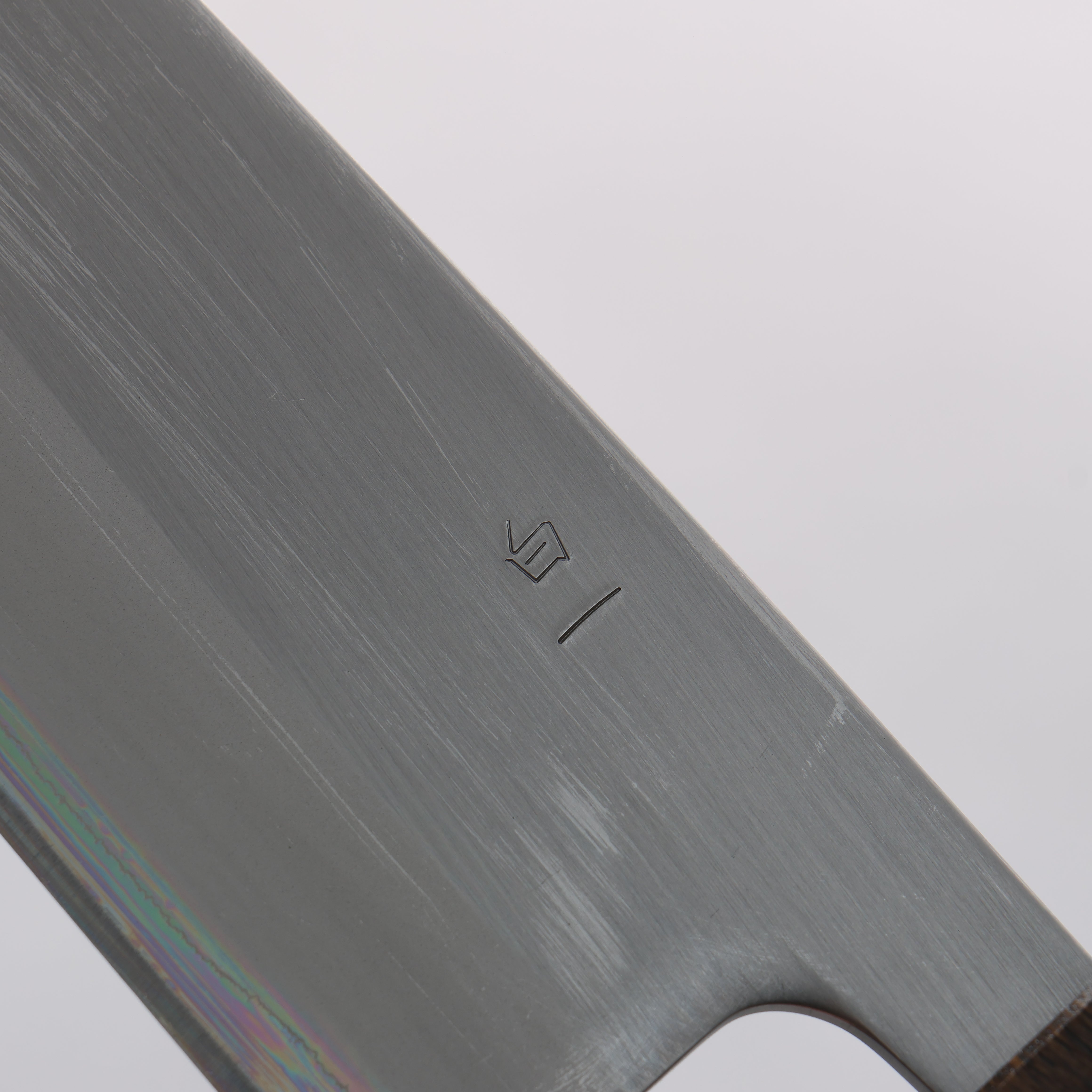 Oul White Steel No.1 Santoku 165mm Burnt Oak Handle - Seisuke Knife
