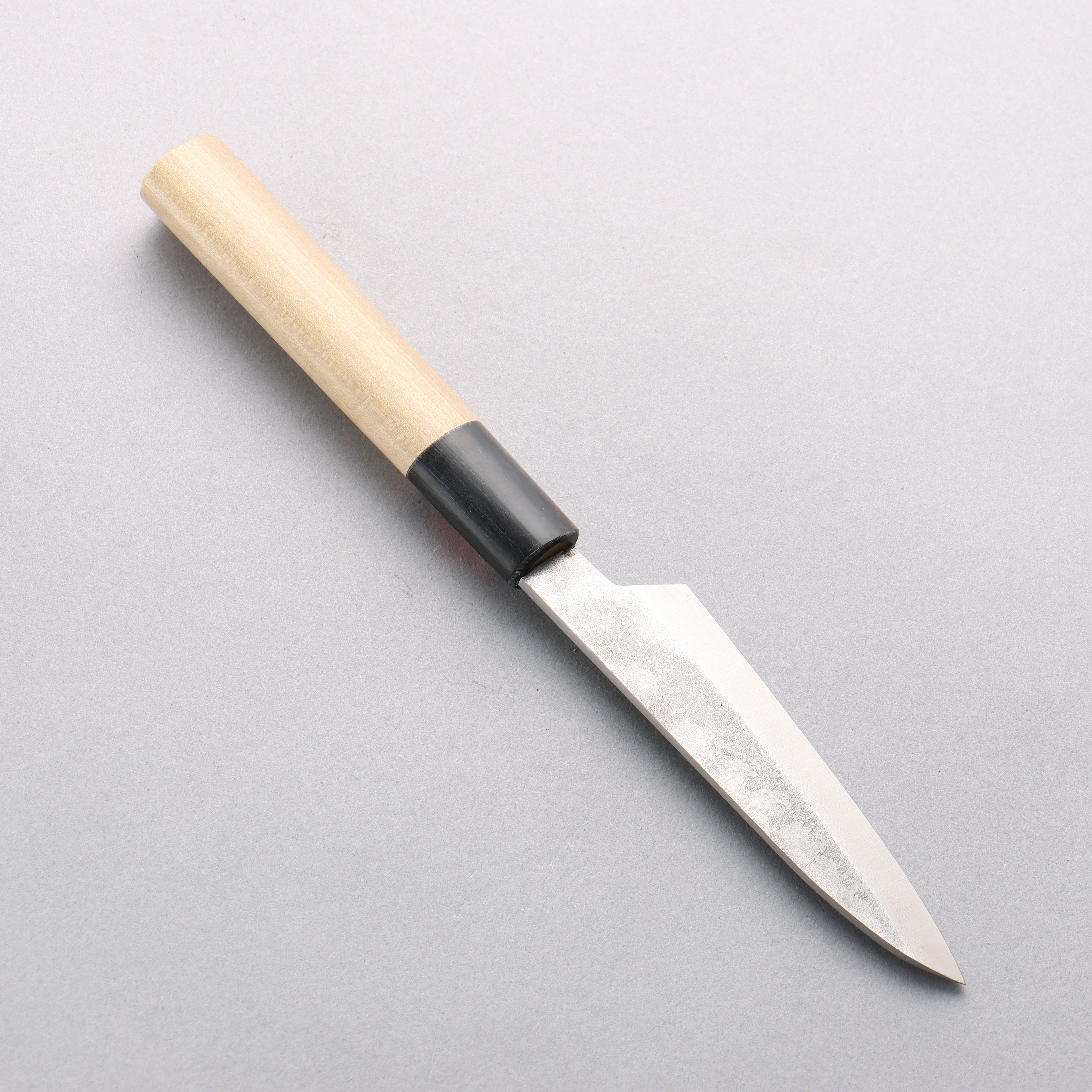 Shigeki Tanaka Silver Steel No.3 Nashiji Petty-Utility 120mm Magnolia & Water Buffalo Horn Handle - Seisuke Knife