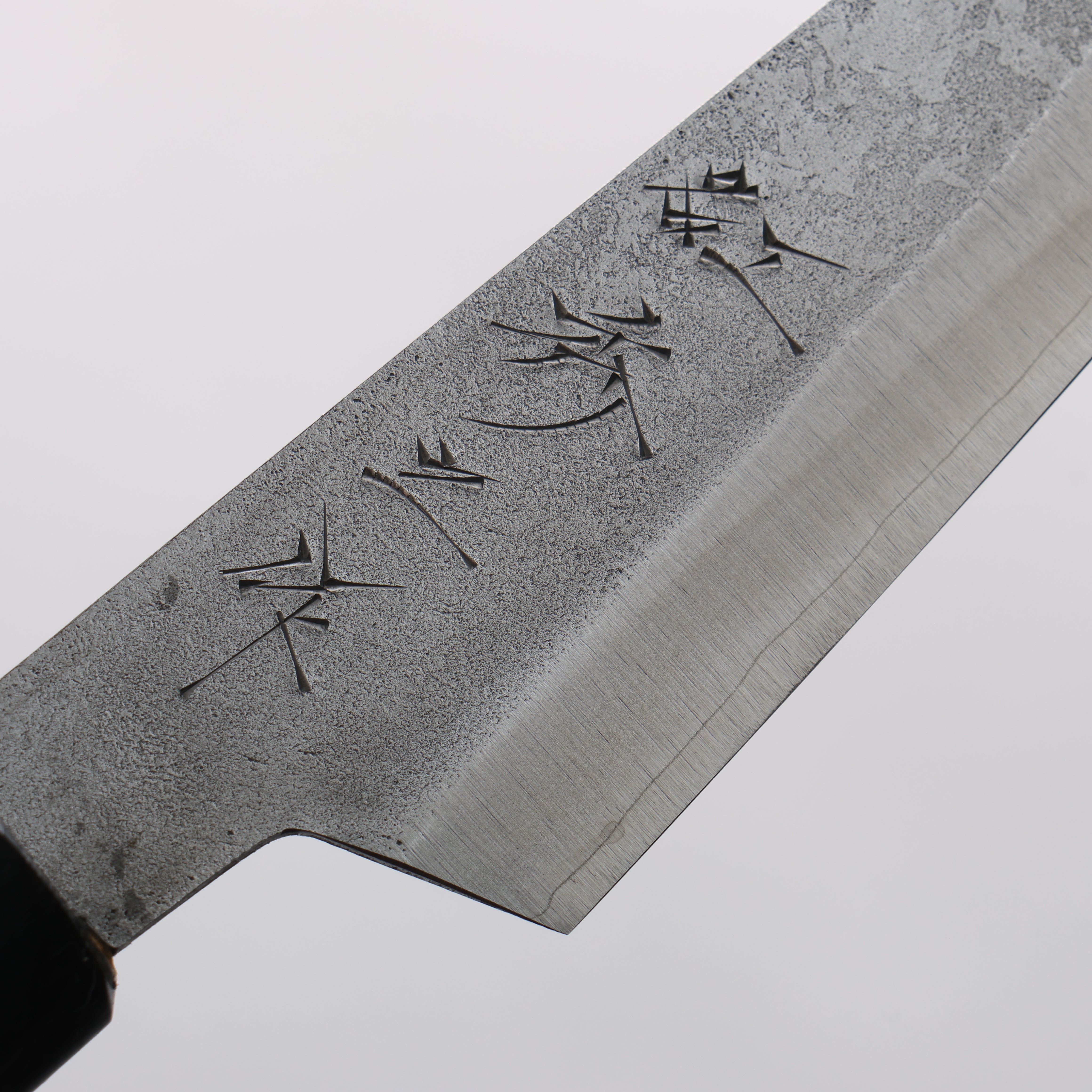 Shigeki Tanaka Silver Steel No.3 Nashiji Petty-Utility 120mm Magnolia & Water Buffalo Horn Handle - Seisuke Knife