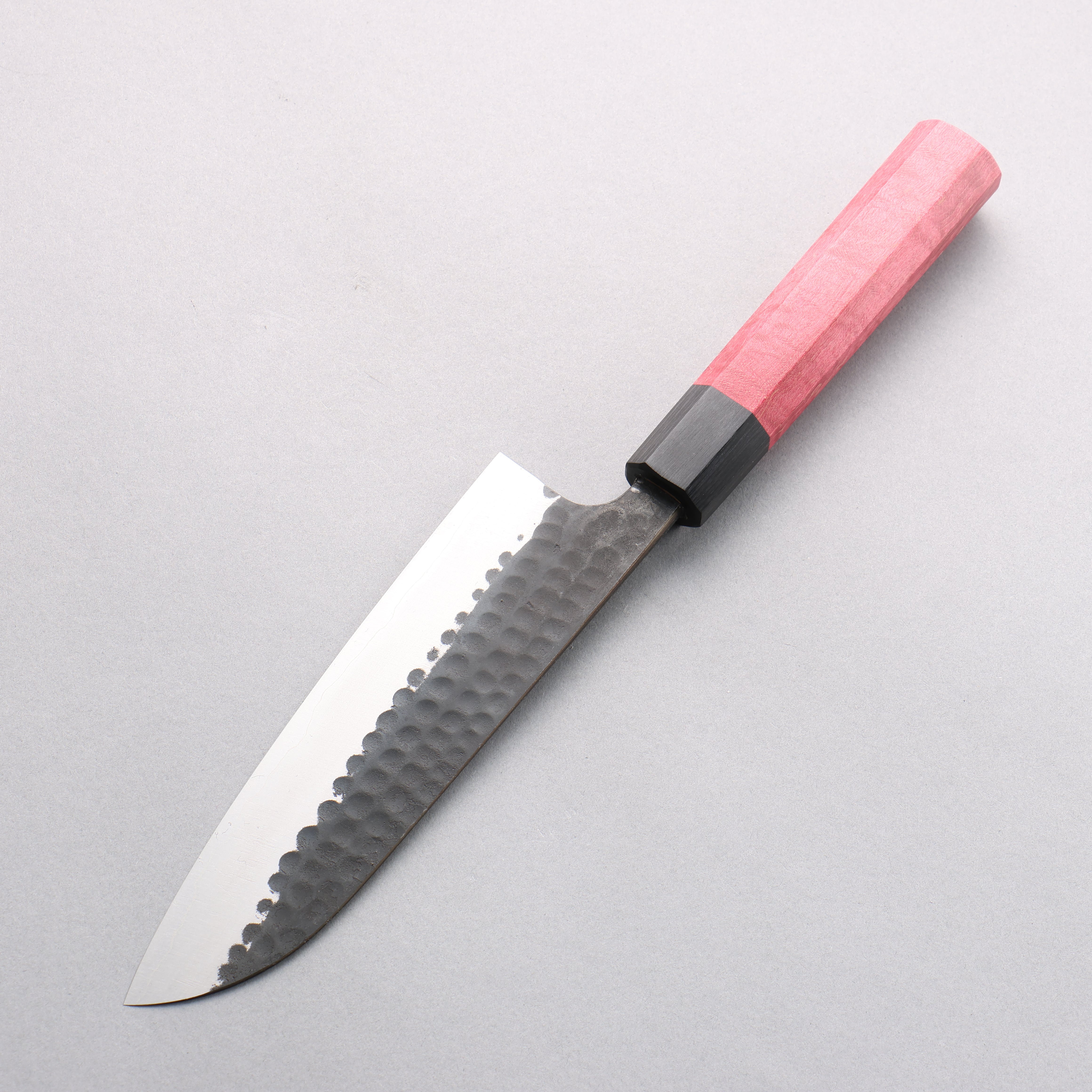 Anryu Blue Super Kurouchi Santoku 165mm Red Stabilized Wood Handle - Seisuke Knife
