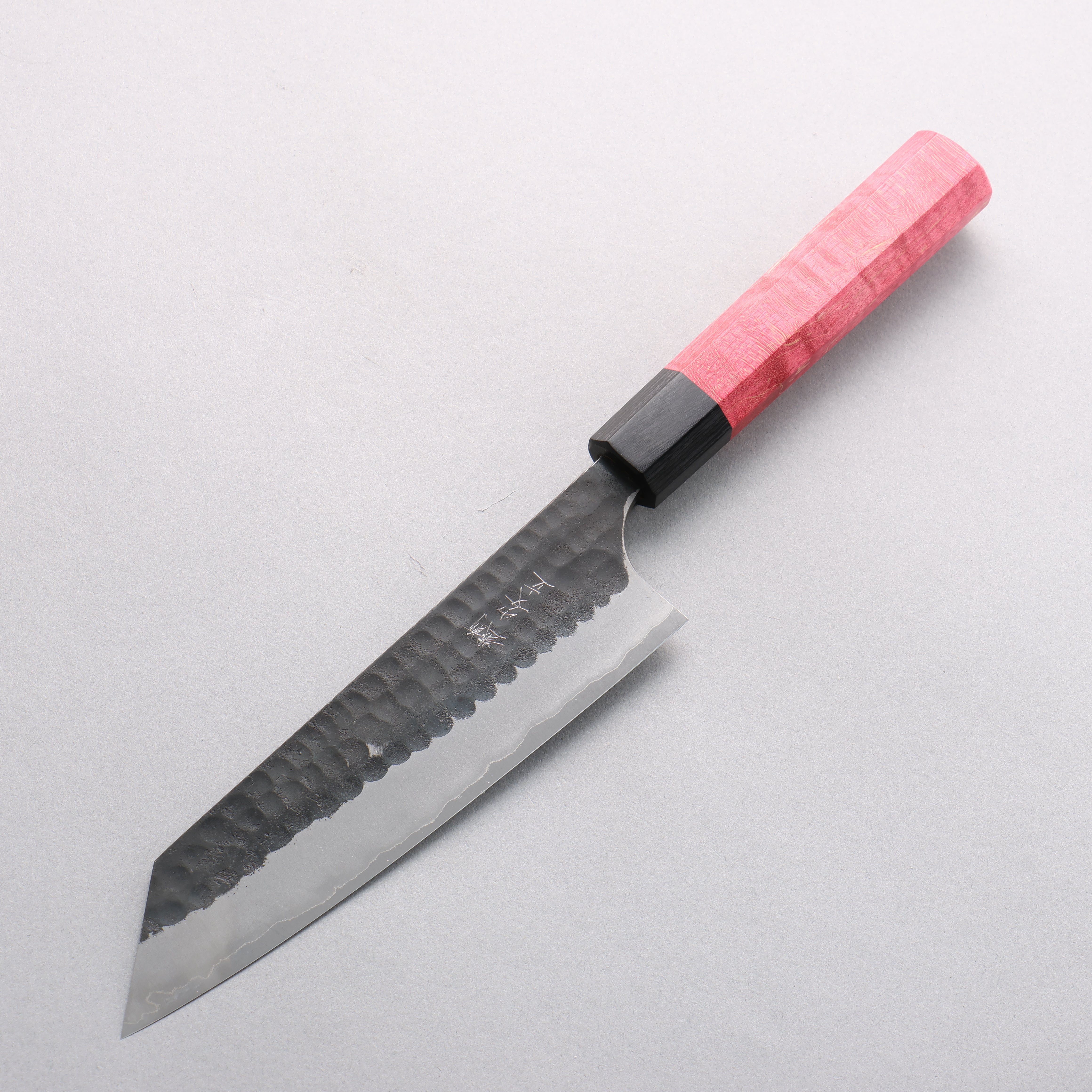 Anryu Blue Super Black Finished Bunka 165mm Red Stabilized Wood Handle - Seisuke Knife