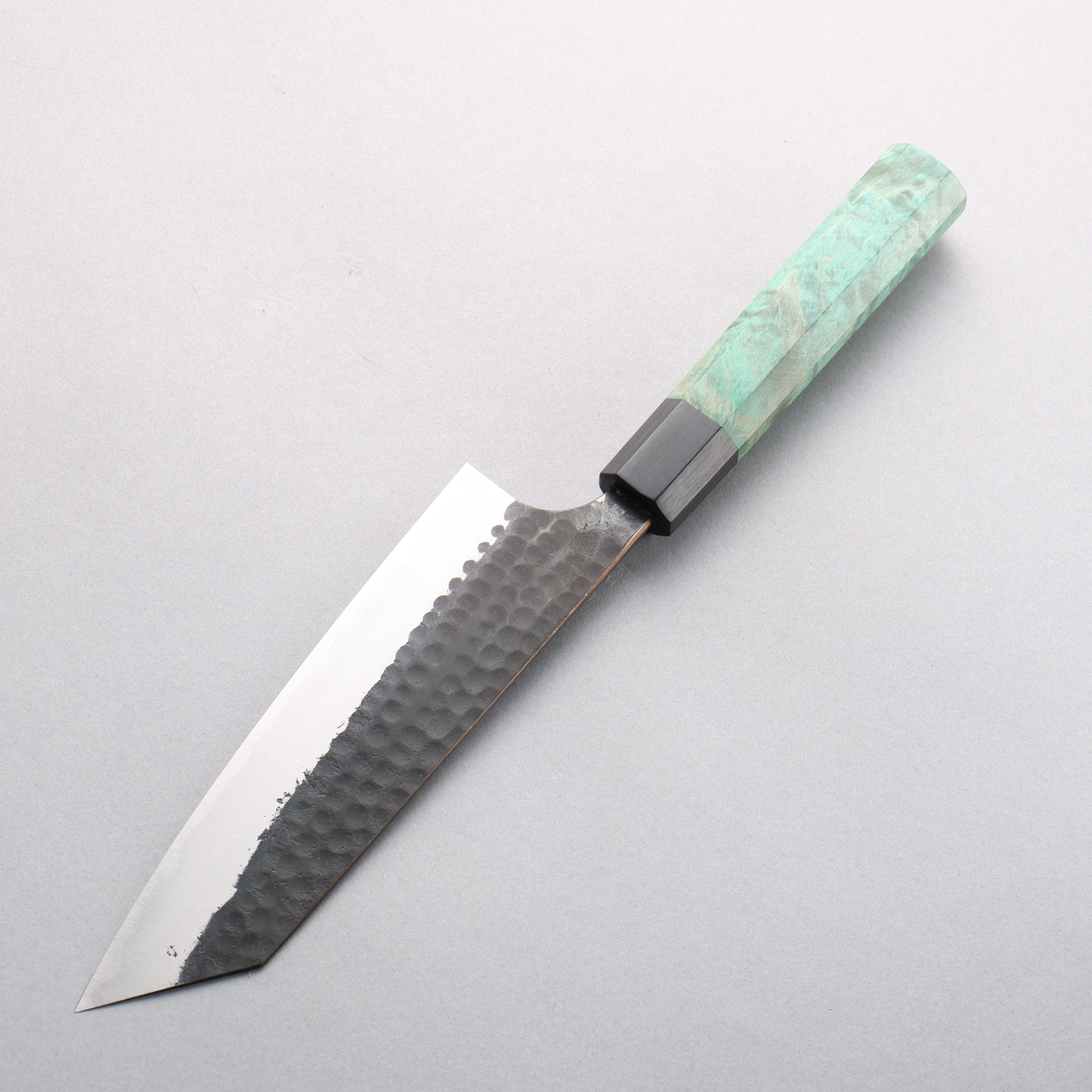 Anryu Blue Super Black Finished Bunka 165mm Green Stabilized Wood Handle - Seisuke Knife
