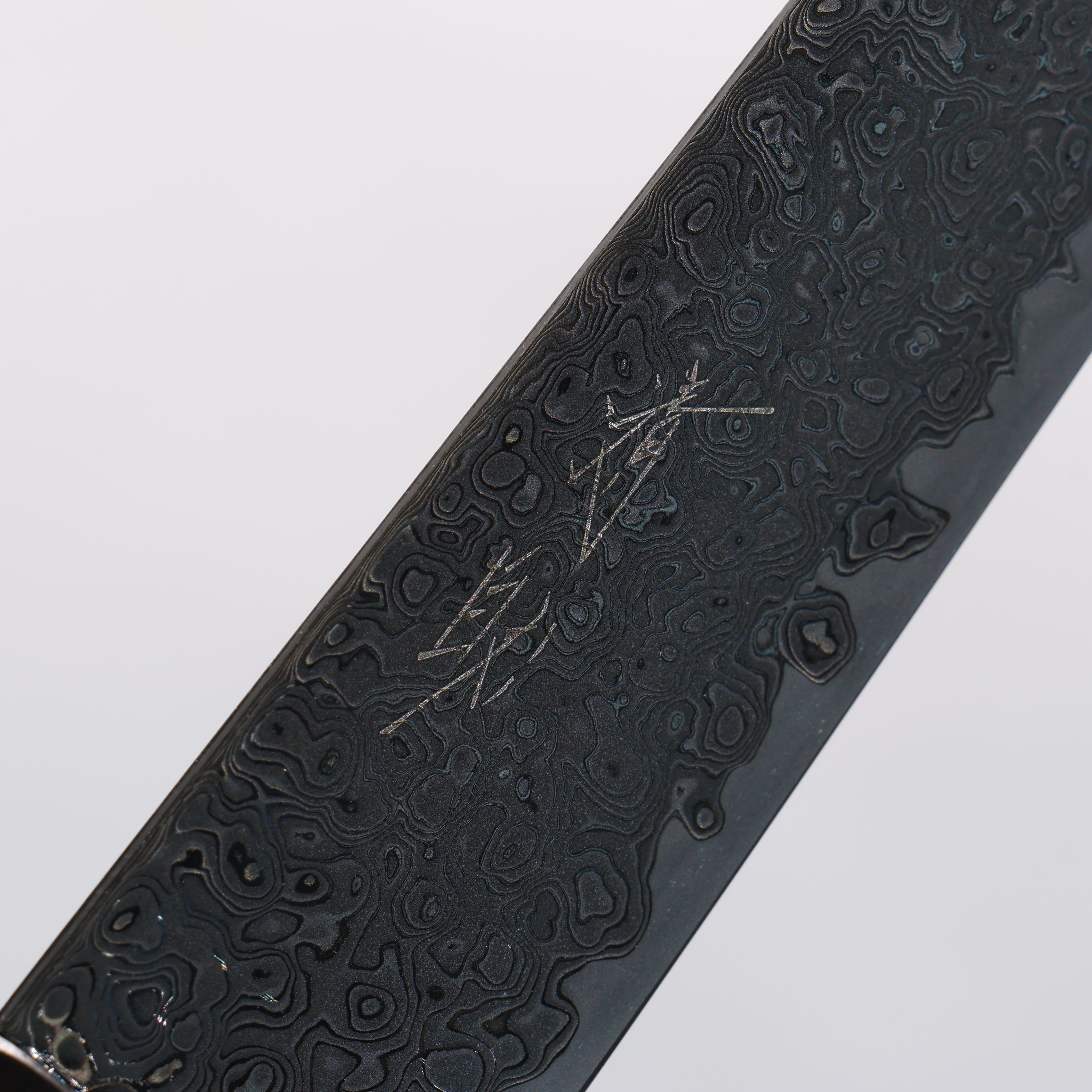 Seisuke SG2 Black Damascus Migaki Petty-Utility 150mm Ebony Wood Handle - Seisuke Knife
