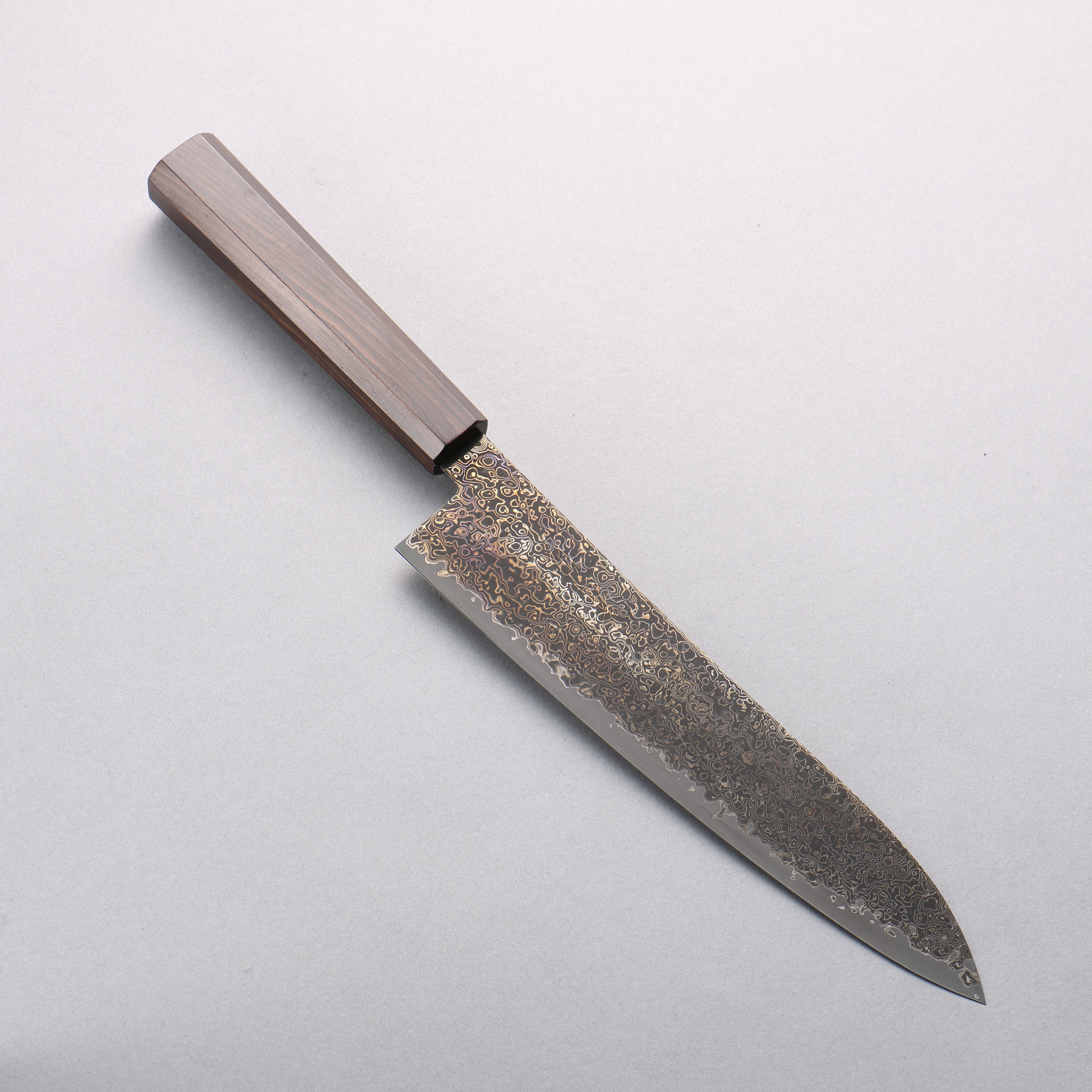 Seisuke SG2 Black Damascus Migaki Finished Gyuto 210mm Ebony Wood Handle - Seisuke Knife