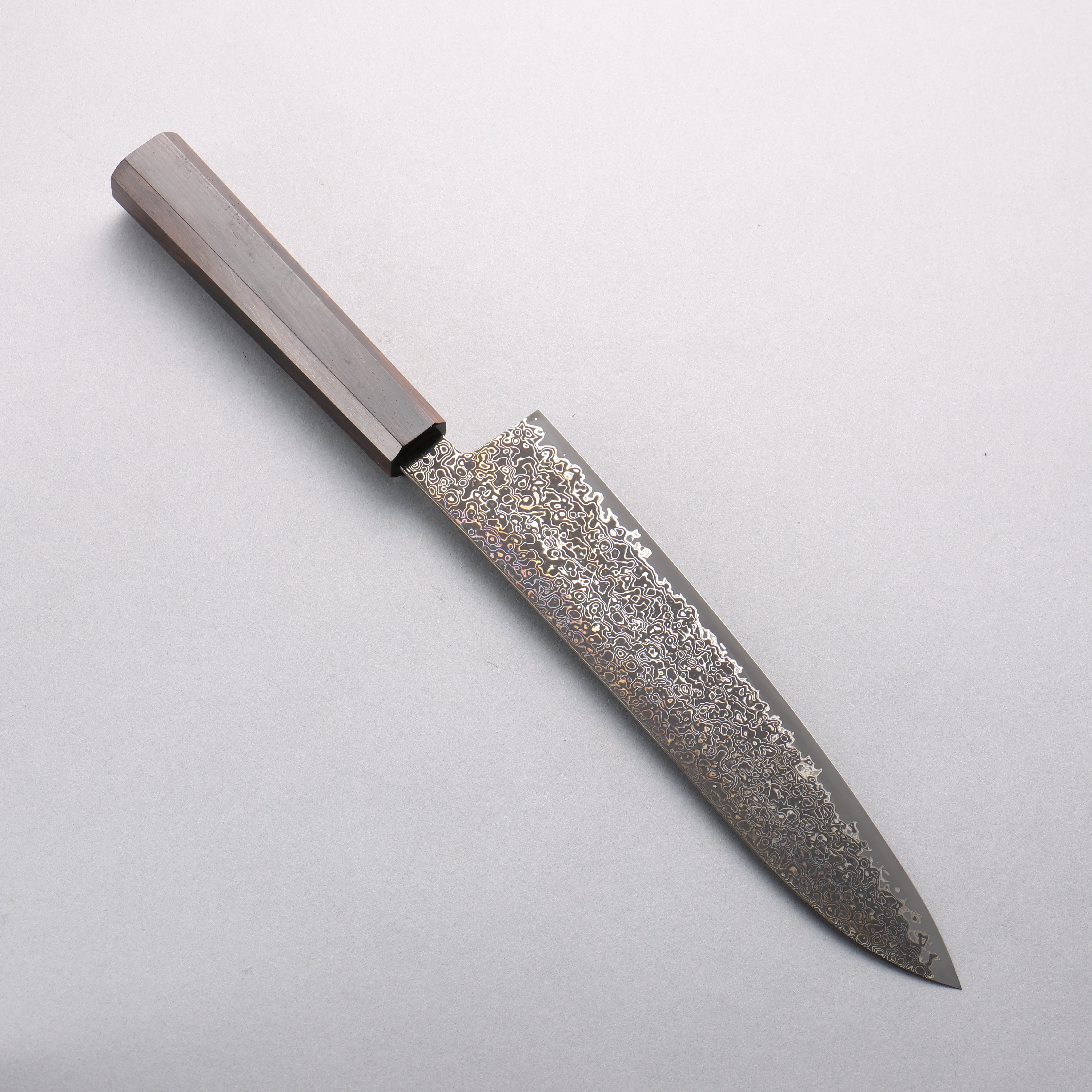 Seisuke SG2 Black Damascus Migaki Finished Gyuto 210mm Ebony Wood Handle - Seisuke Knife