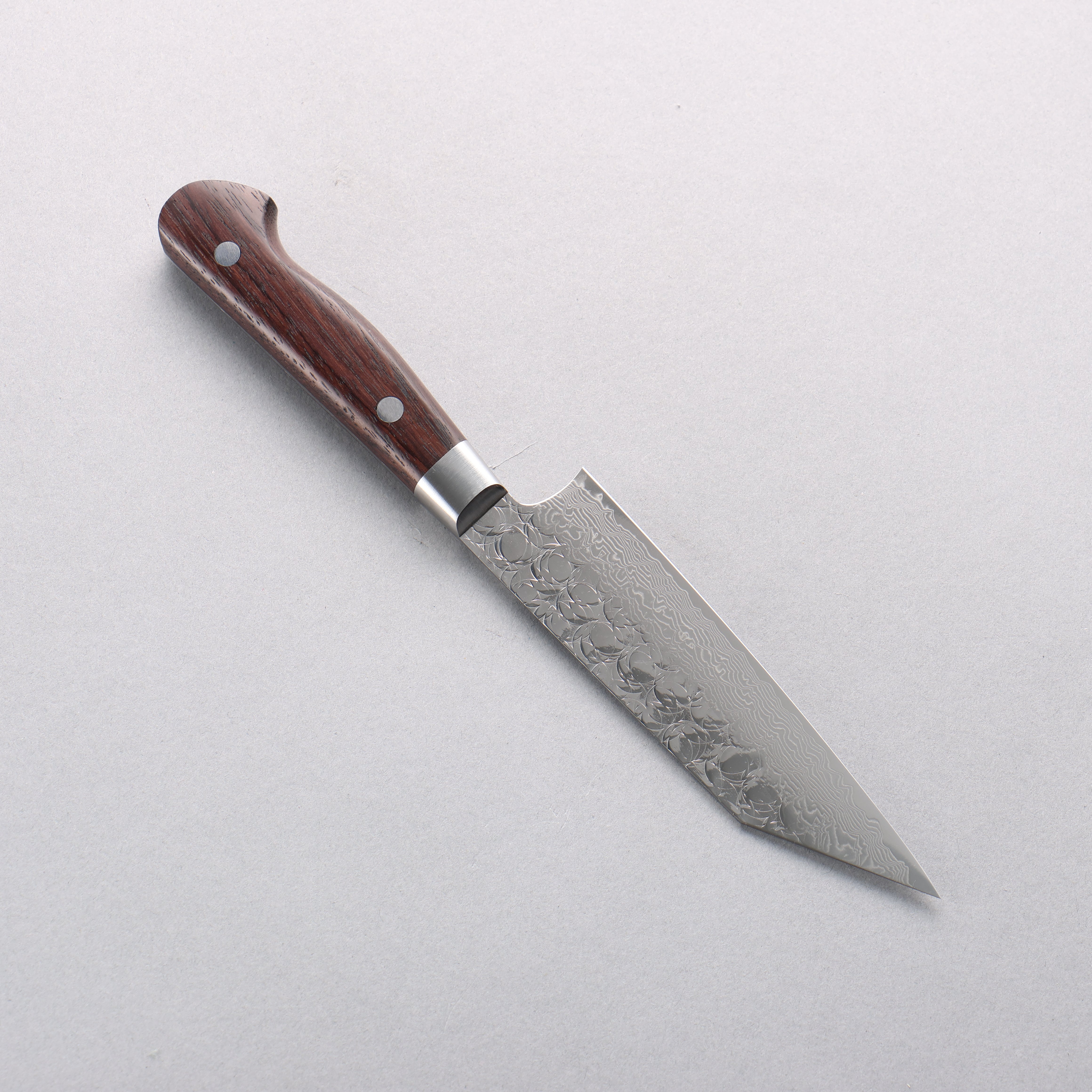 Sakai Takayuki SG2 Hammered Damascus Migaki Kengata Petty-Utility 120mm Shitan Handle - Seisuke Knife