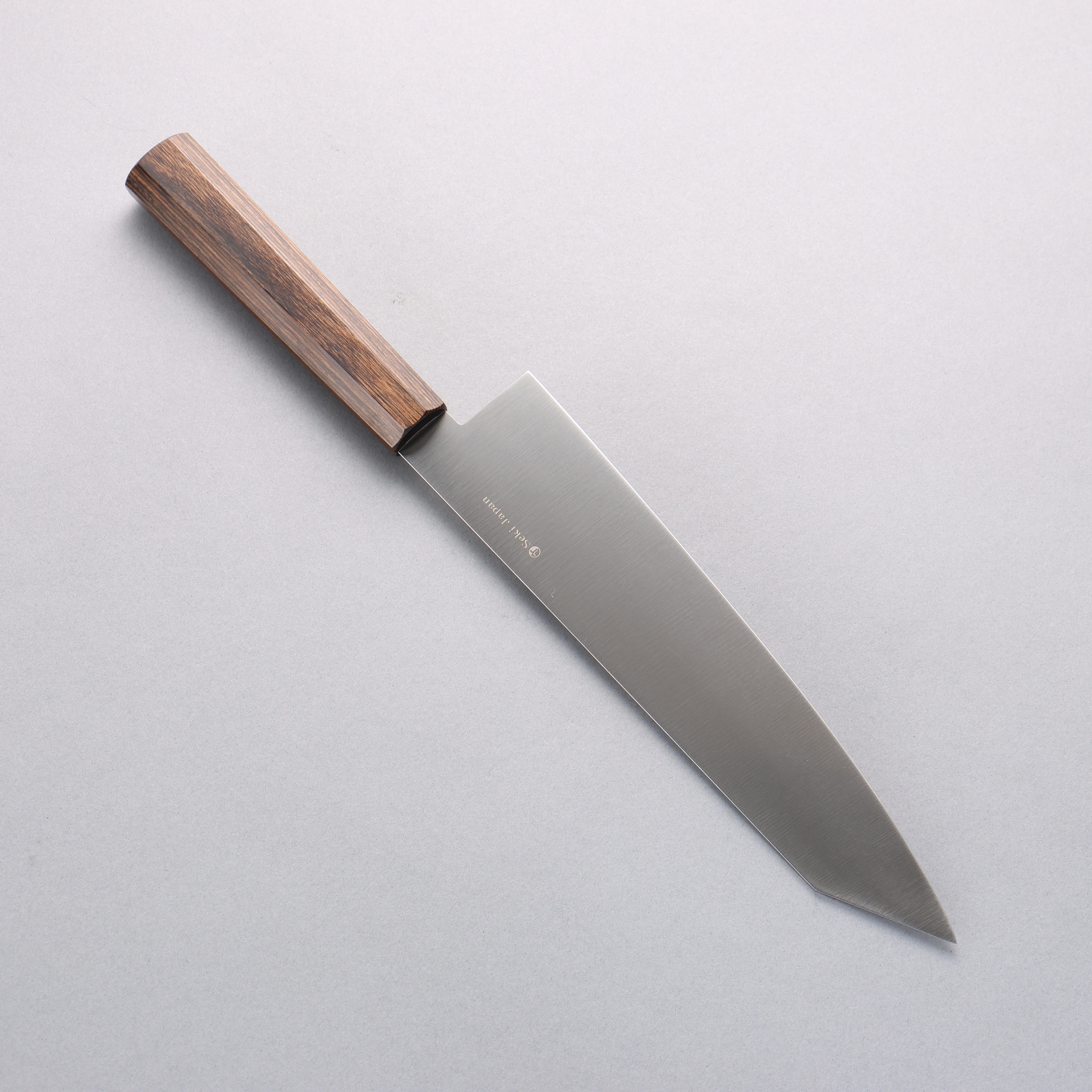 Kanetsune Ichizu VG10 Kiritsuke Gyuto 210mm Brown Pakka wood Handle - Seisuke Knife