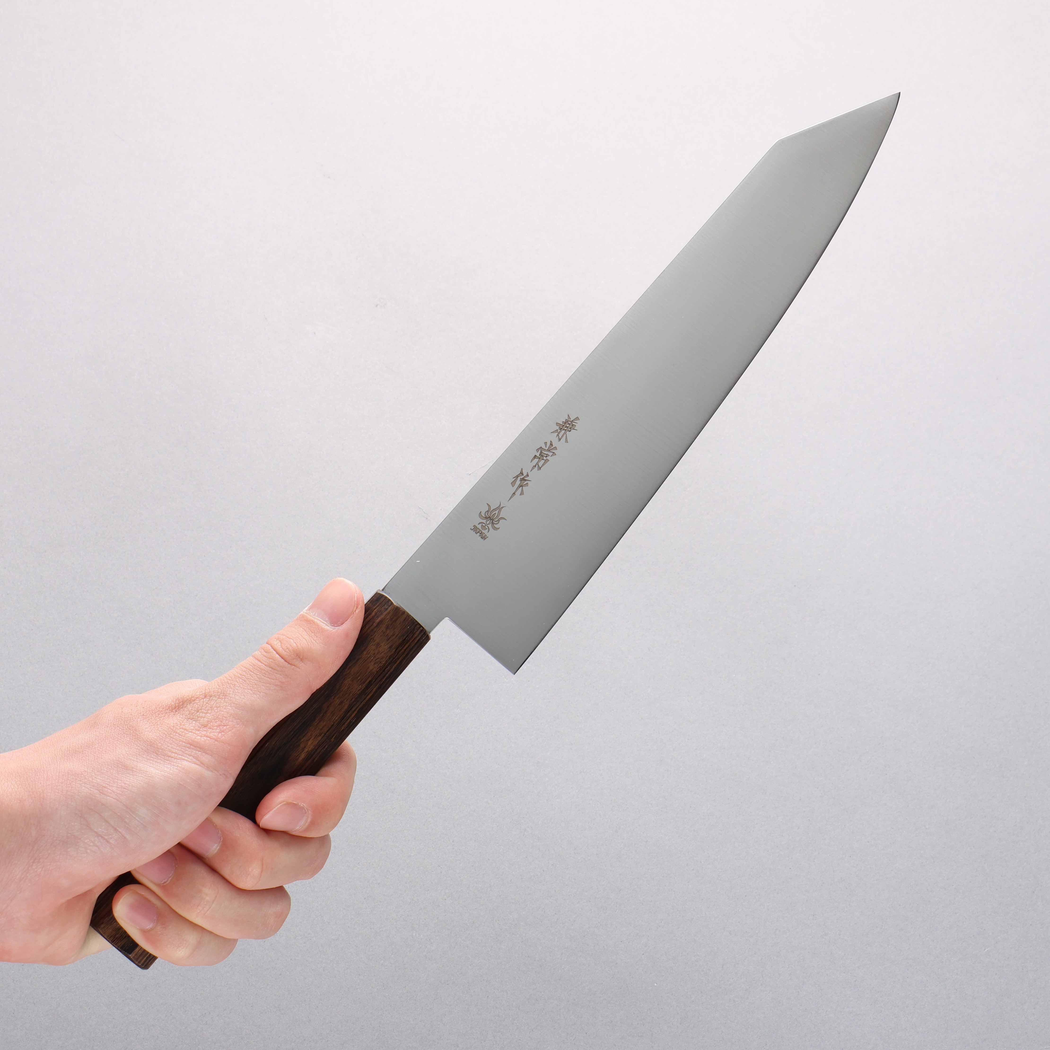 Kanetsune Ichizu VG10 Kiritsuke Gyuto 210mm Brown Pakka wood Handle - Seisuke Knife