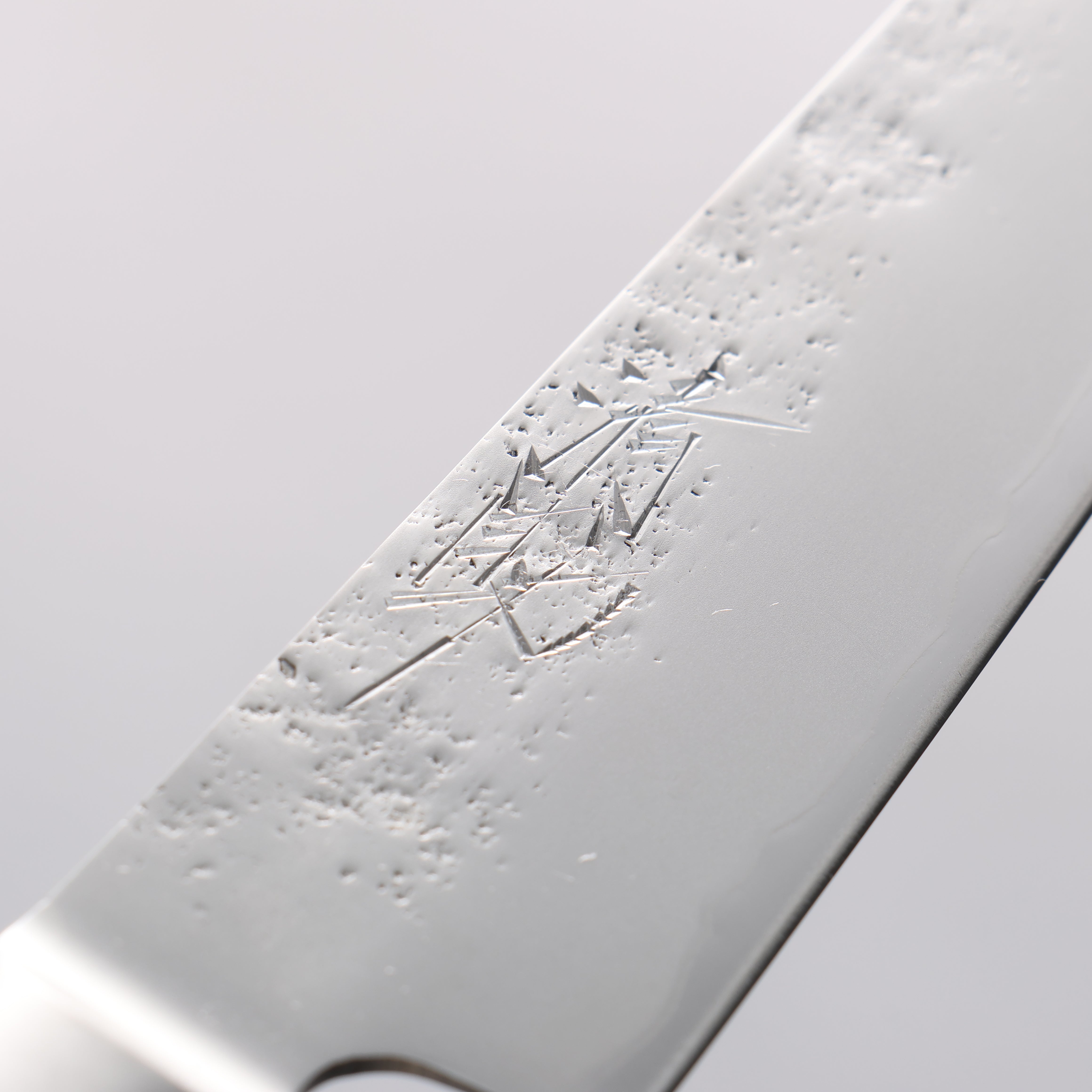 Seisuke Blue Steel No.2 Nashiji Kiritsuke Santoku & Kiritsuke Petty Navy Blue Pakkawood Handle - Seisuke Knife