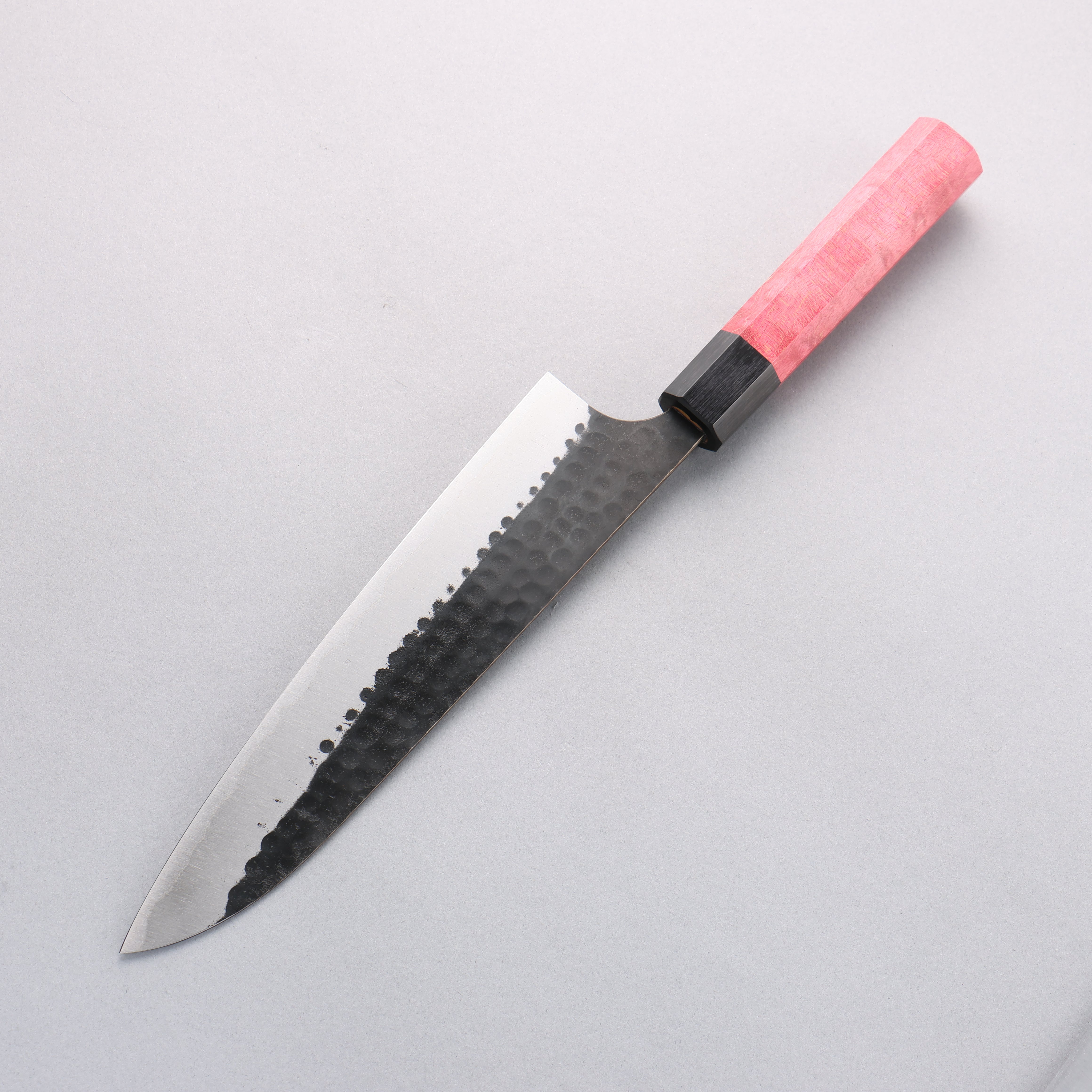 Anryu Blue Super Kurochi Gyuto 210mm Red Stabilized Wood Handle - Seisuke Knife