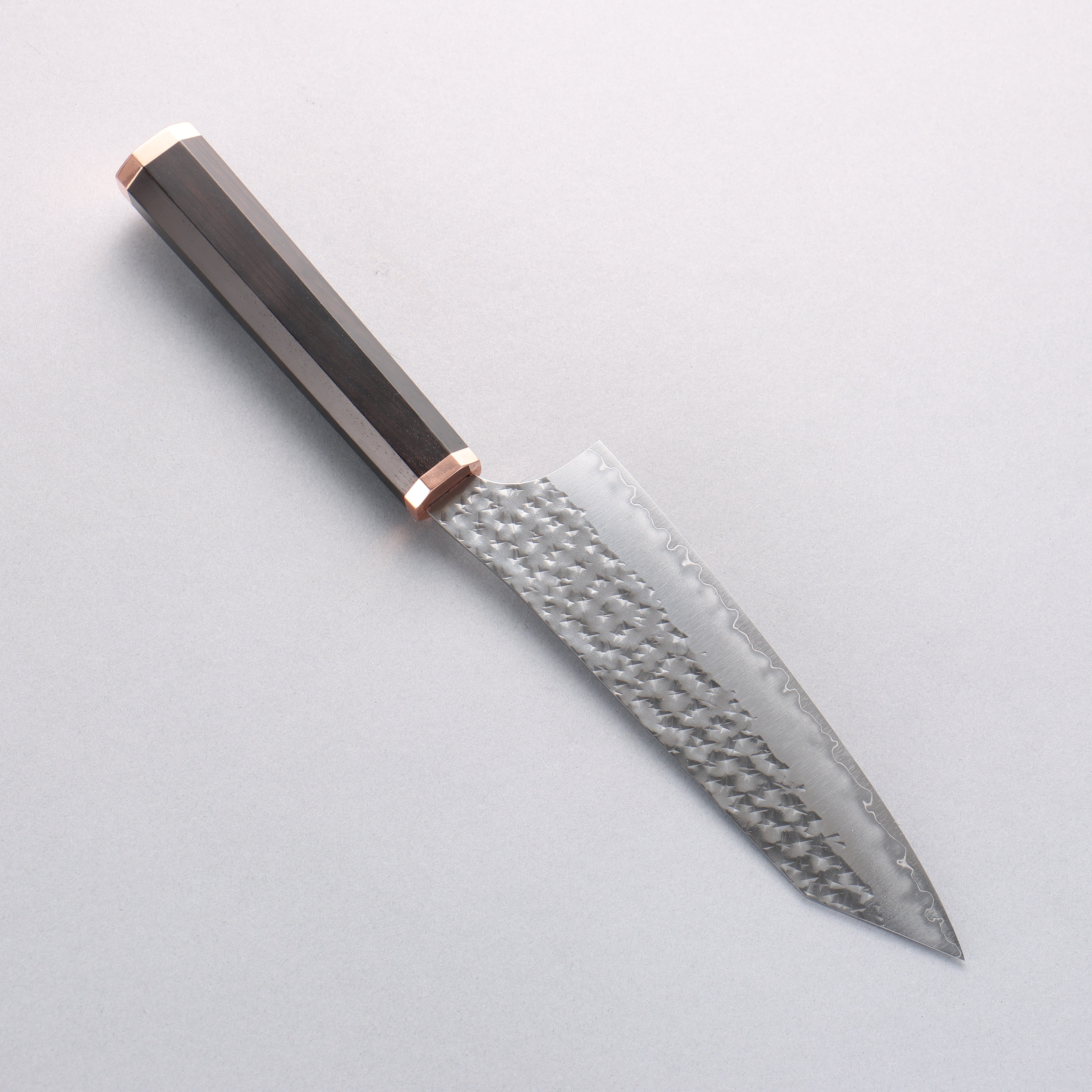 Yu Kurosaki Senko Ei SG2 Hammered Bunka 170mm Ebony (Copper Ferrule and End Cap) Handle - Seisuke Knife