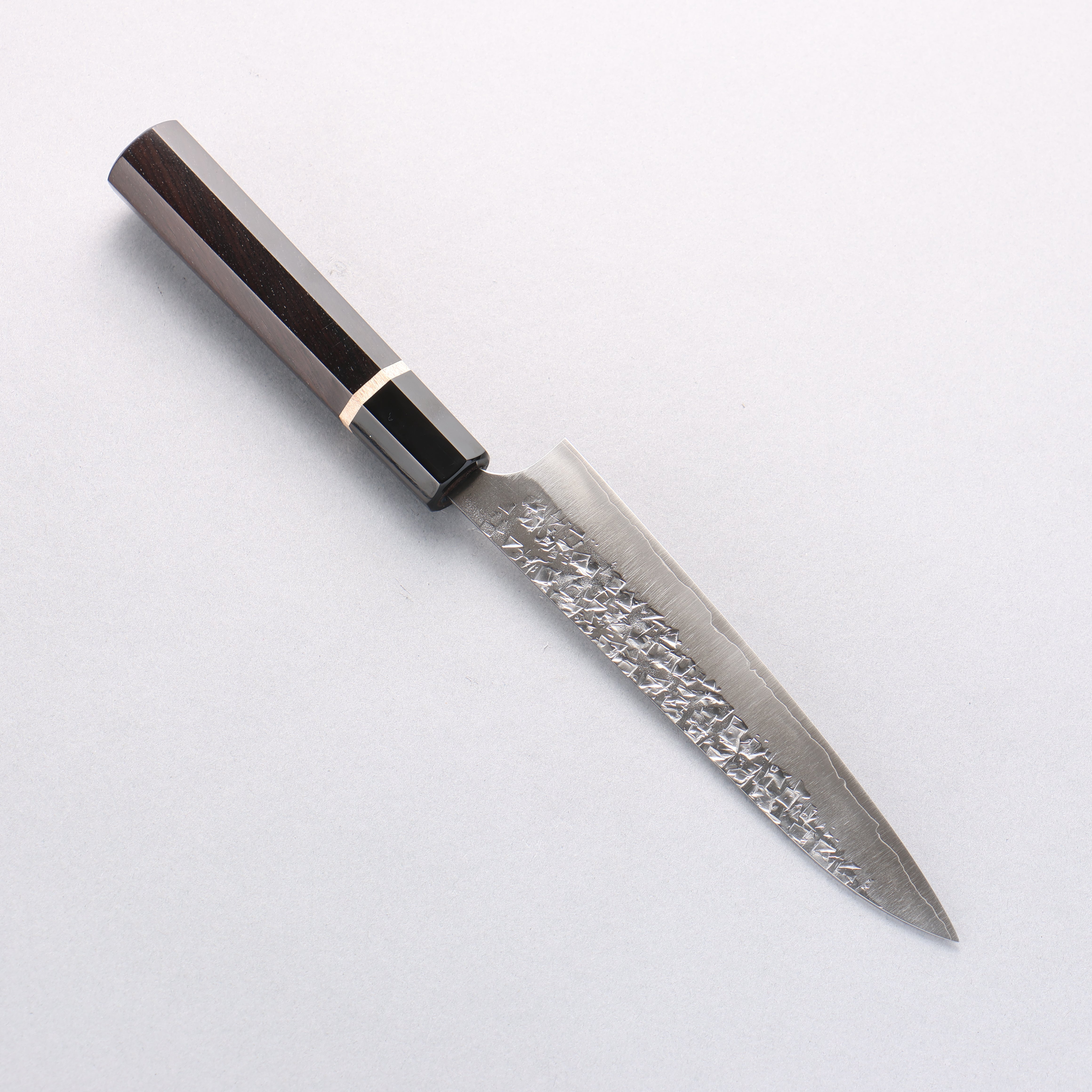 Yu Kurosaki Shizuku SG2 Hammered Petty-Utility 150mm Ebony Wood (ferrule: Black Water Buffalo Horn) Handle - Seisuke Knife