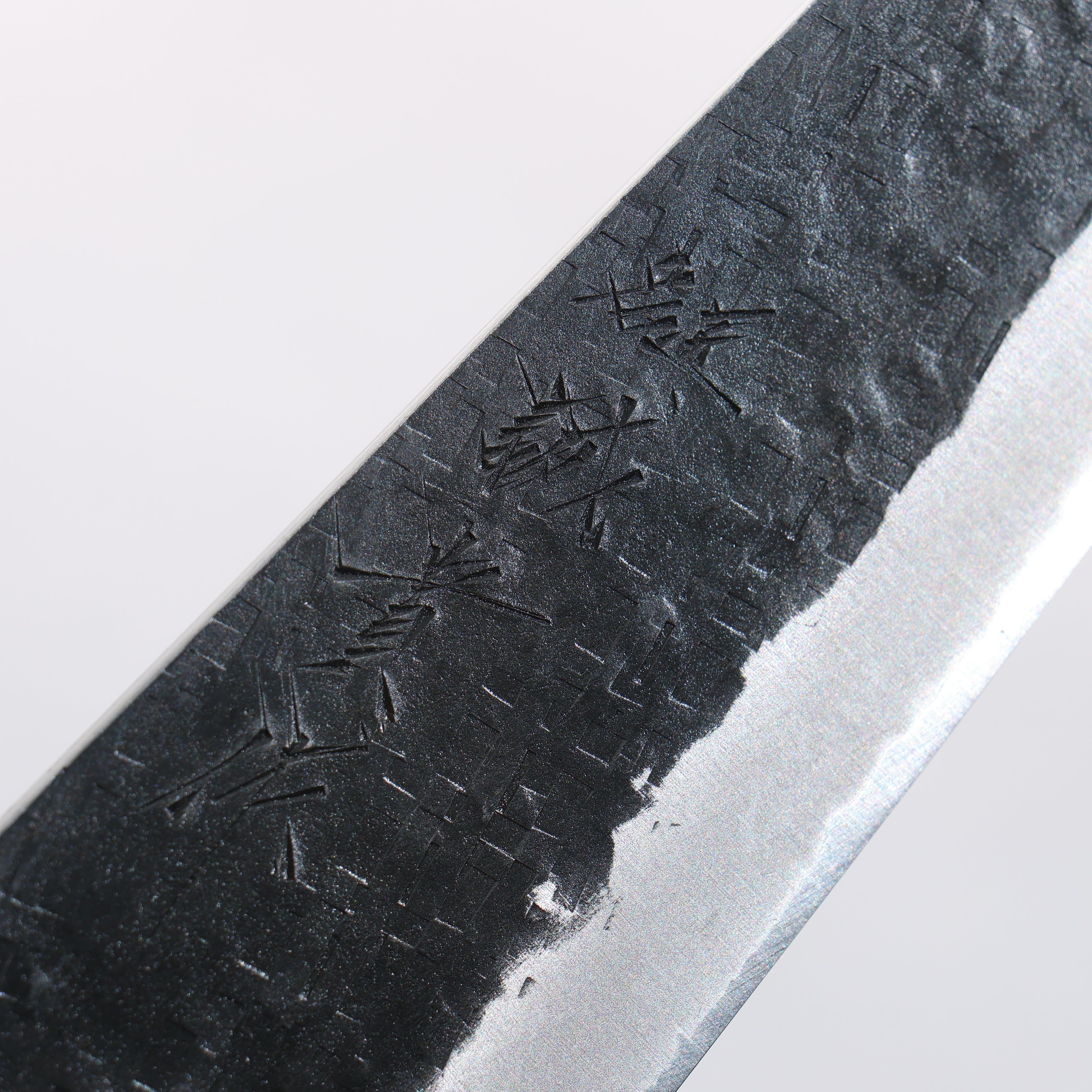 Shigeki Tanaka TEKKA Blue Steel No.2 Kurouchi Square Hammered Kiritsuke Gyuto 180mm Walnut Handle - Seisuke Knife