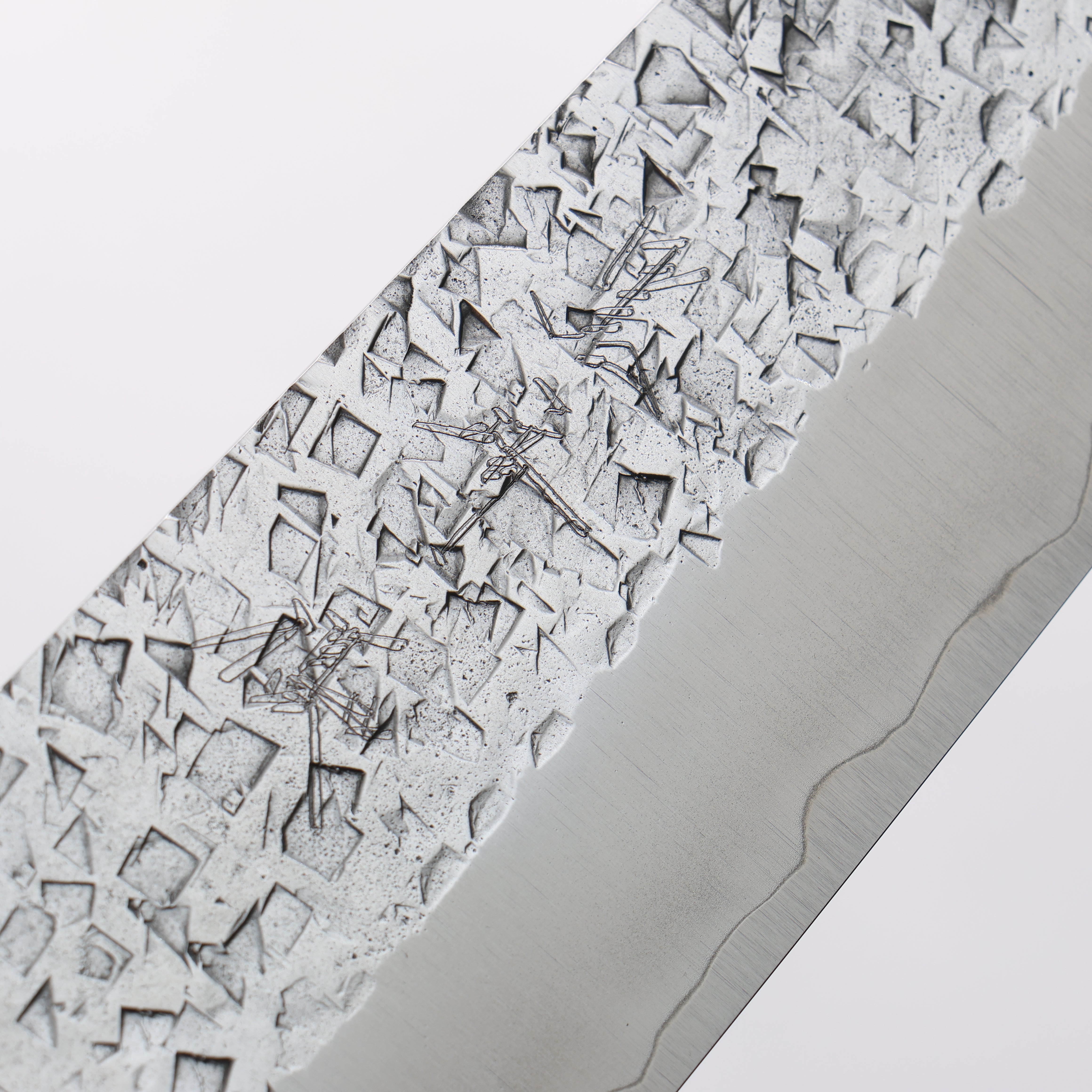 Yu Kurosaki Shizuku SG2 Hammered Gyuto 210mm Chinese Quince (White Ferrule and End Cap) Handle - Seisuke Knife