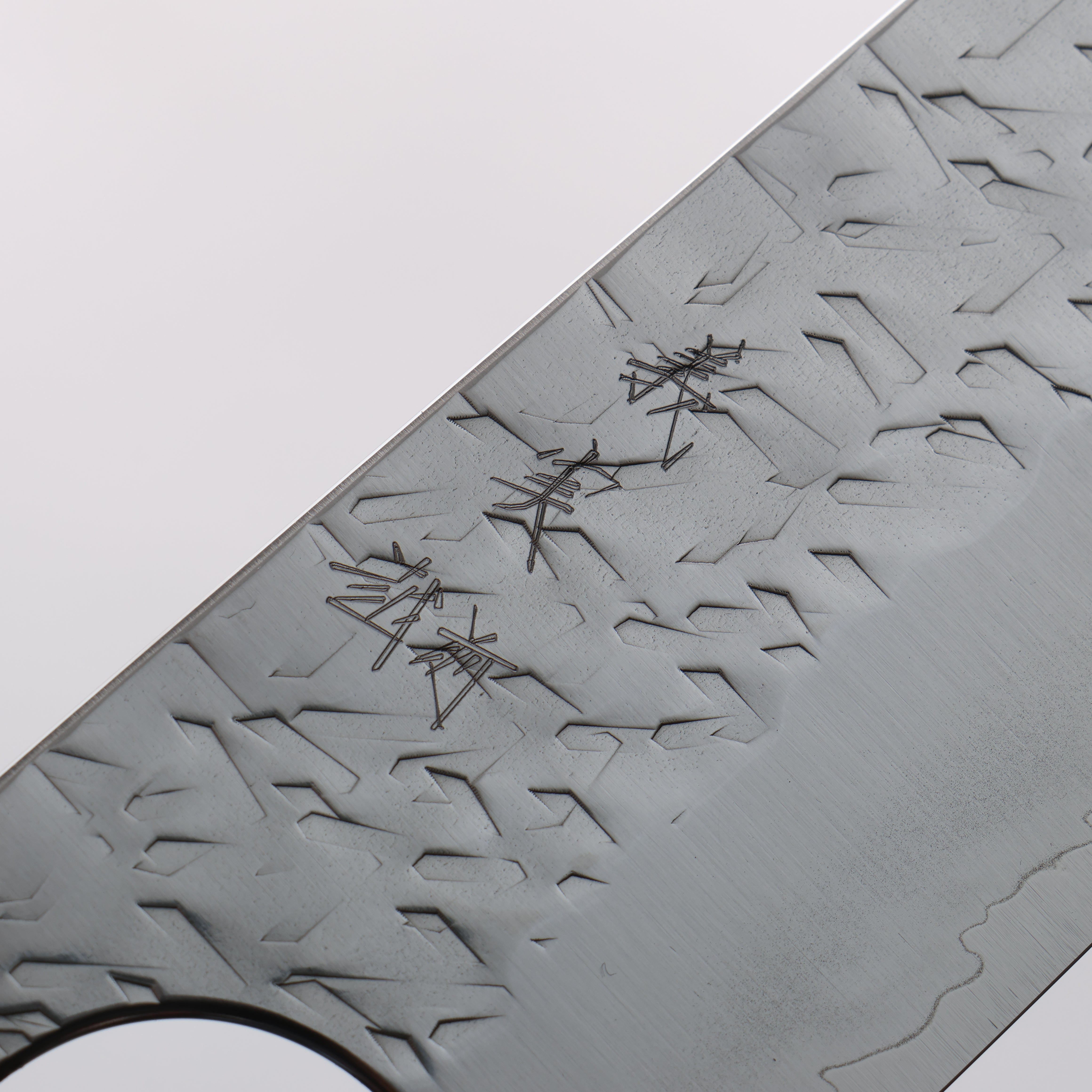 Yoshimi Kato Hyo SG2 Hammered Kiritsuke Gyuto 210mm Olive Tree and Blue Resin Handle - Seisuke Knife