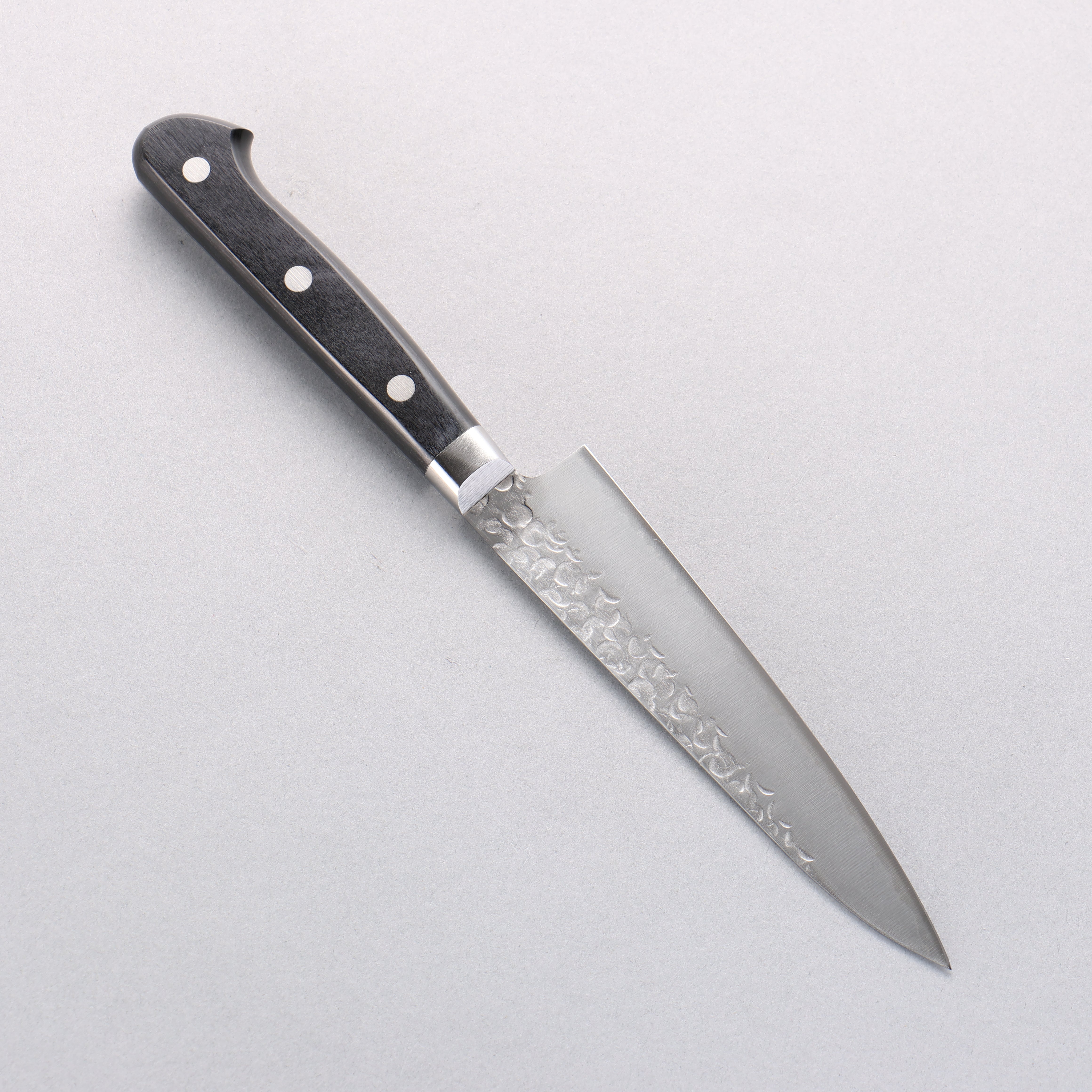Takamura Knives VG10 Hammered Petty-Utility 130mm Black Pakkawood Handle - Seisuke Knife