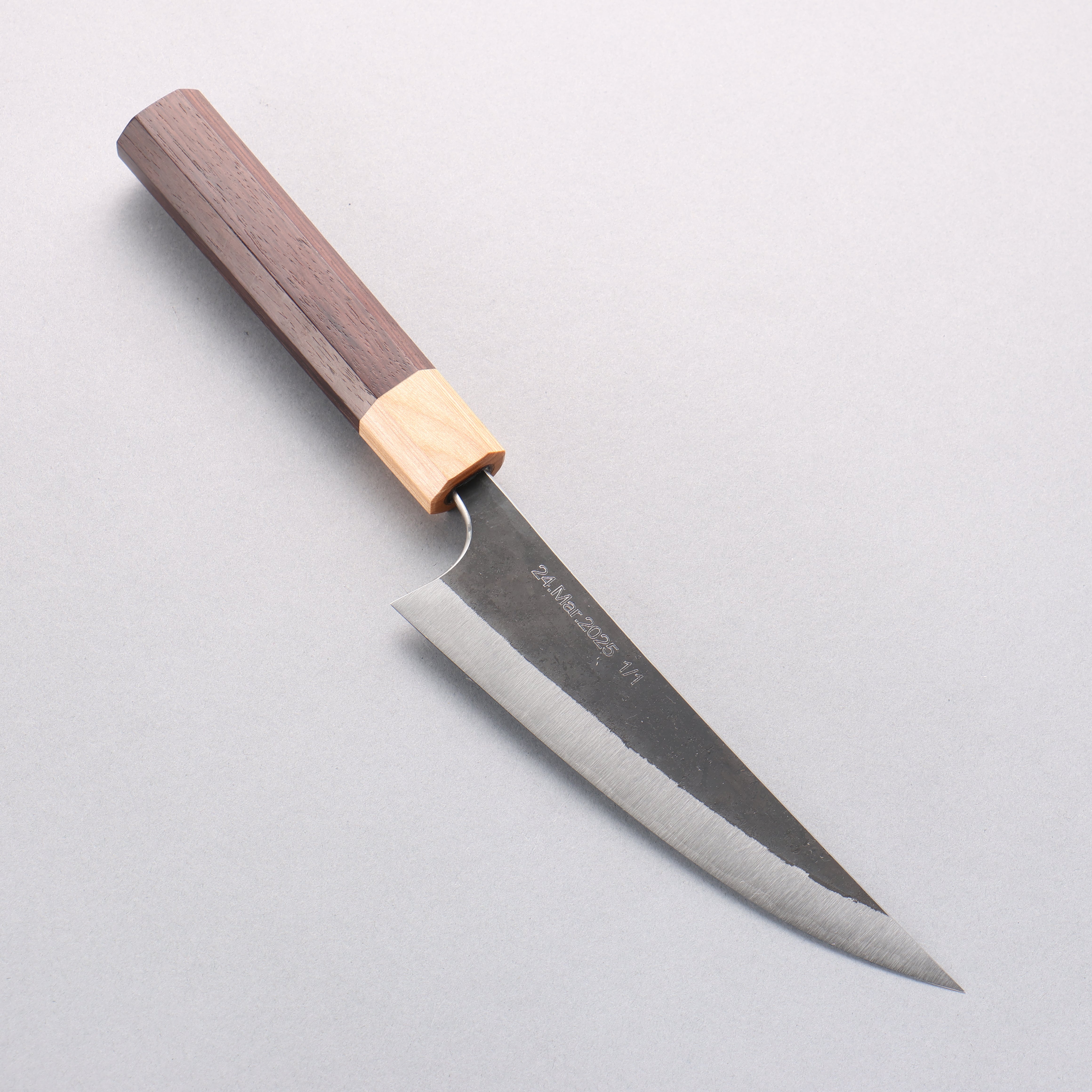 Tinker Blue Super Black Finished 165mm Rosewood Handle Barracuda - Seisuke Knife