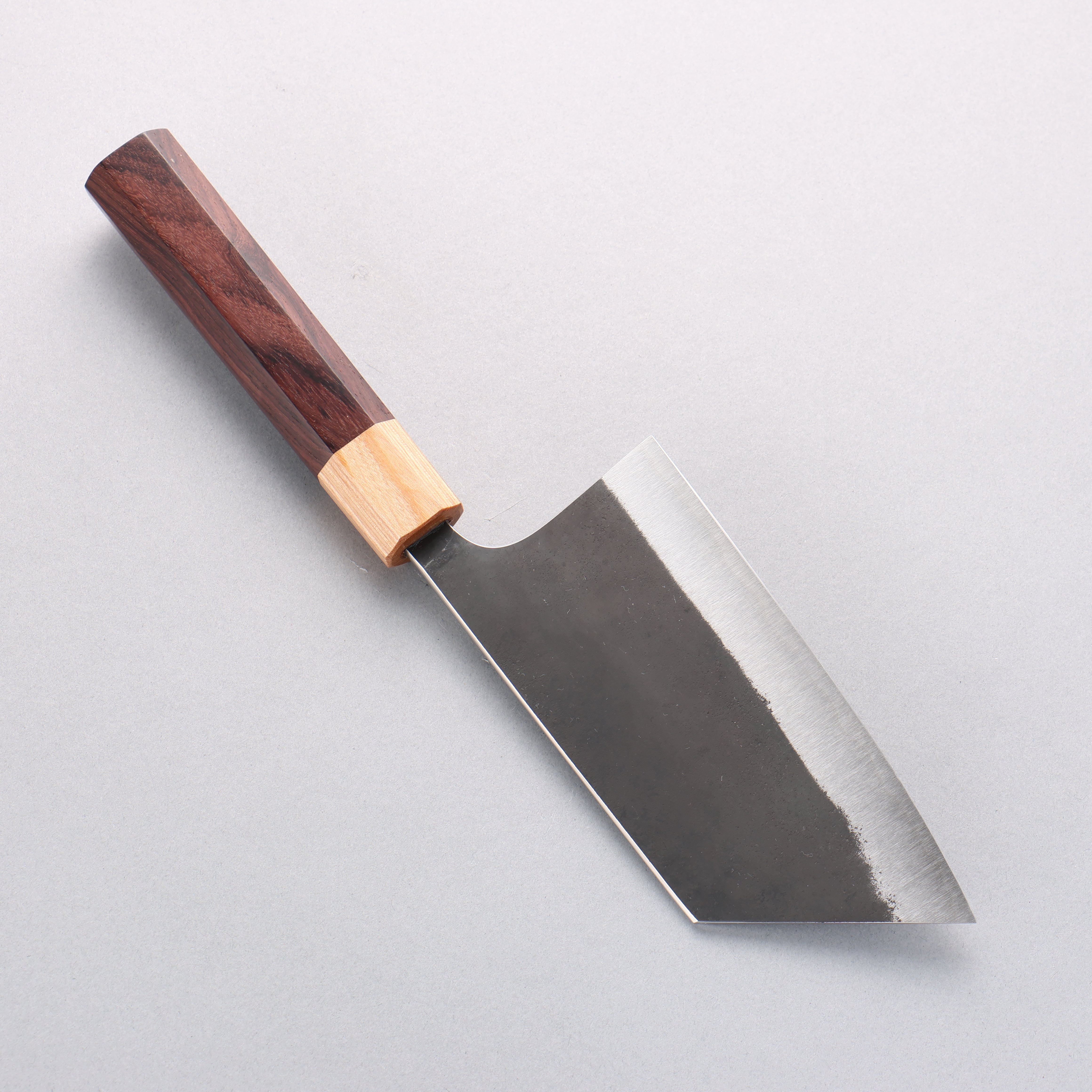 Tinker Blue Super Black Finished Chibi Tank 145mm Rosewood Handle - Seisuke Knife
