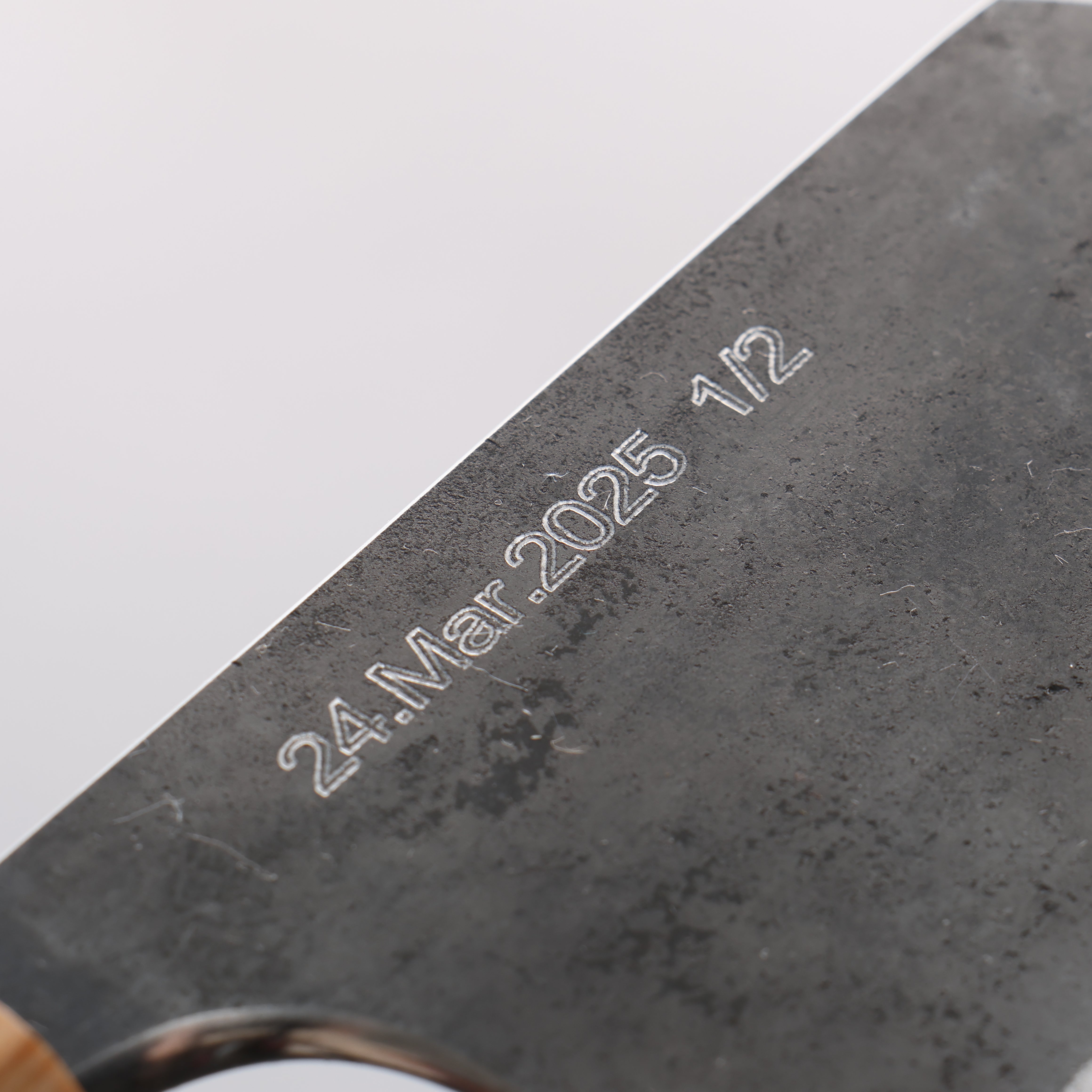 Tinker Blue Super Black Finished 115mm Rosewood Handle Mini Tank - Seisuke Knife