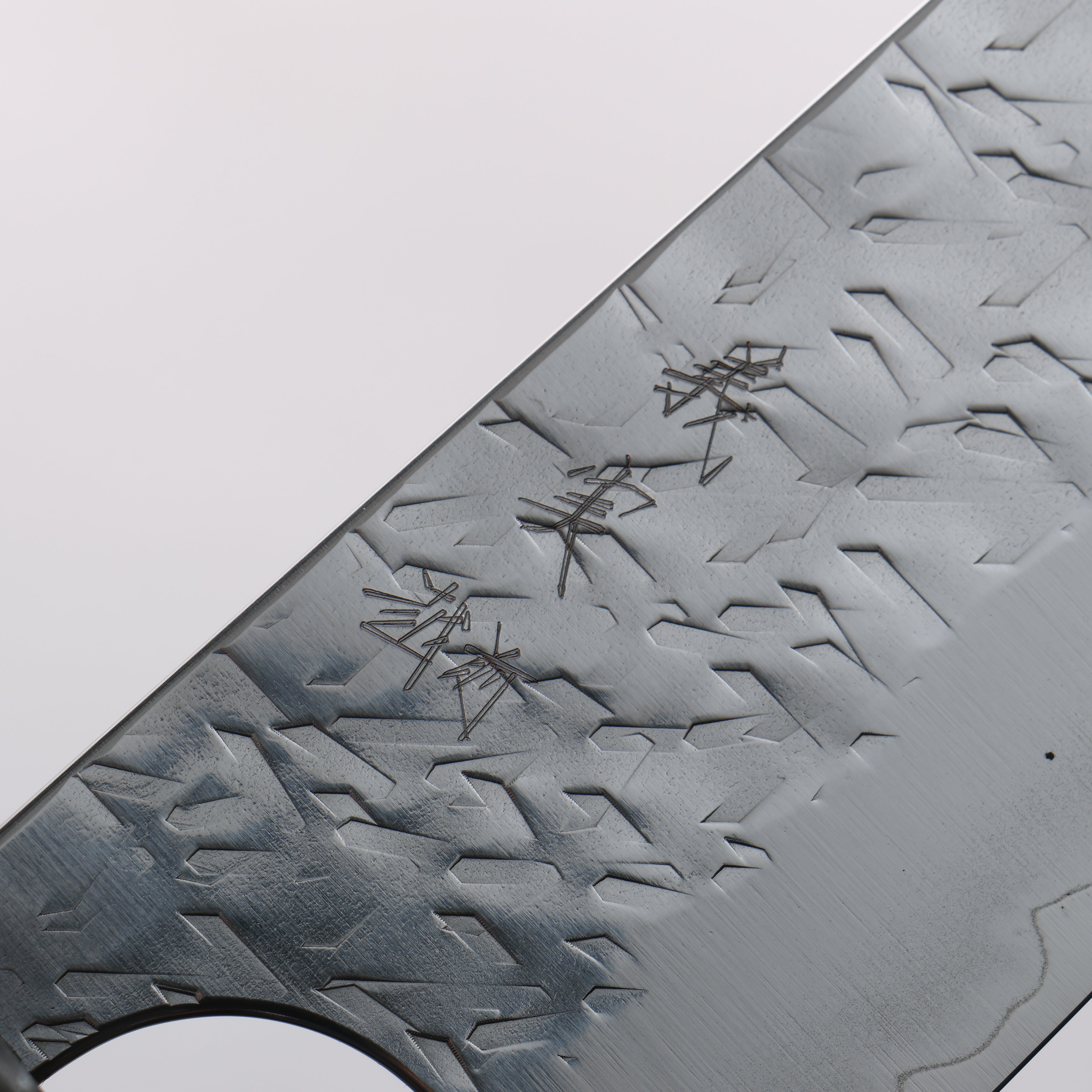 Yoshimi Kato Hyo SG2 Hammered Bunka 170mm Olive Tree and Black/White Marble Resin Handle - Seisuke Knife