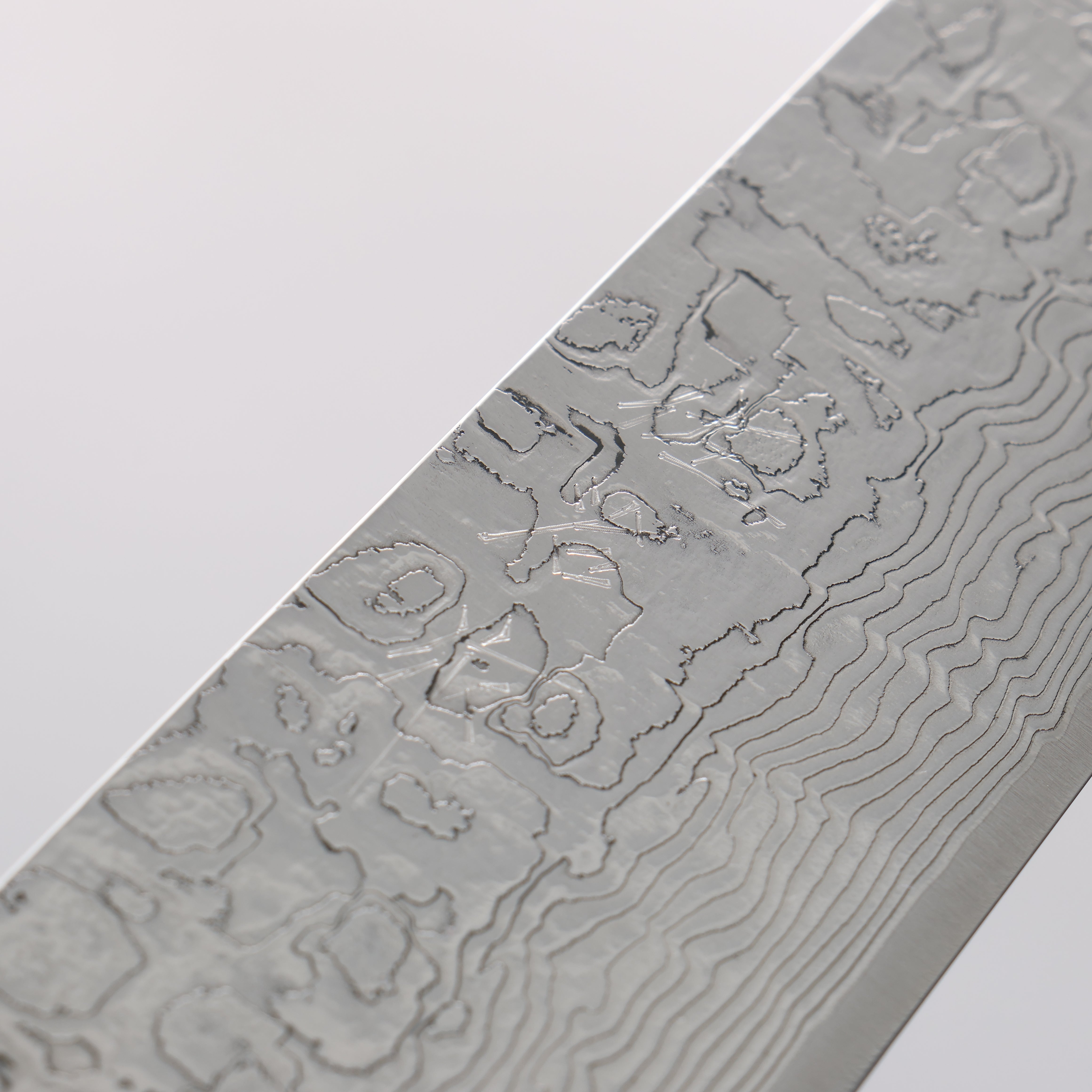 Takeshi Saji SG2 Diamond Finish Damascus Sujihiki 240mm White Turquoise Handle - Seisuke Knife