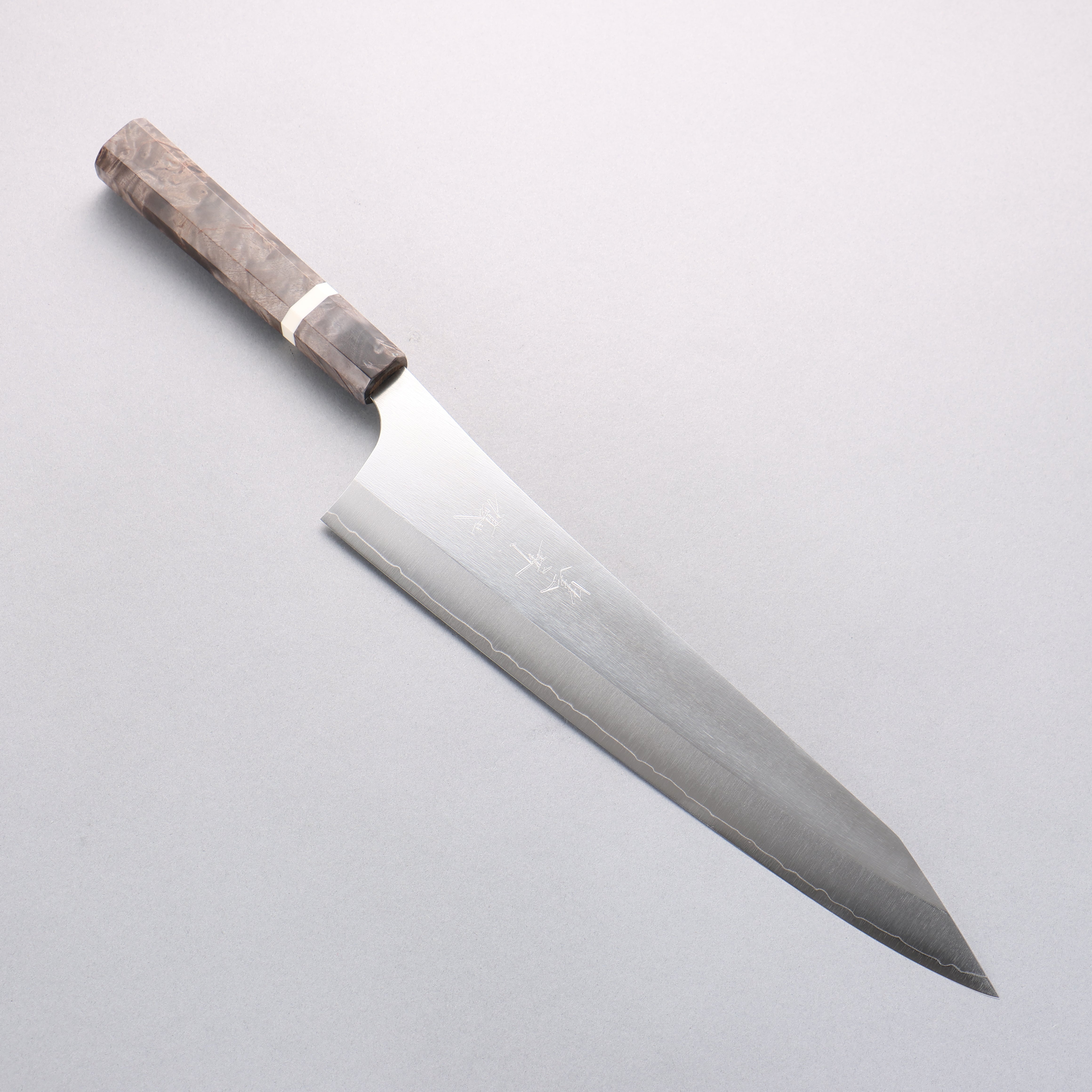 Yu Kurosaki New Gekko VG-XEOS Gyuto 270mm Stabilized Burl & White Ring Handle - Seisuke Knife