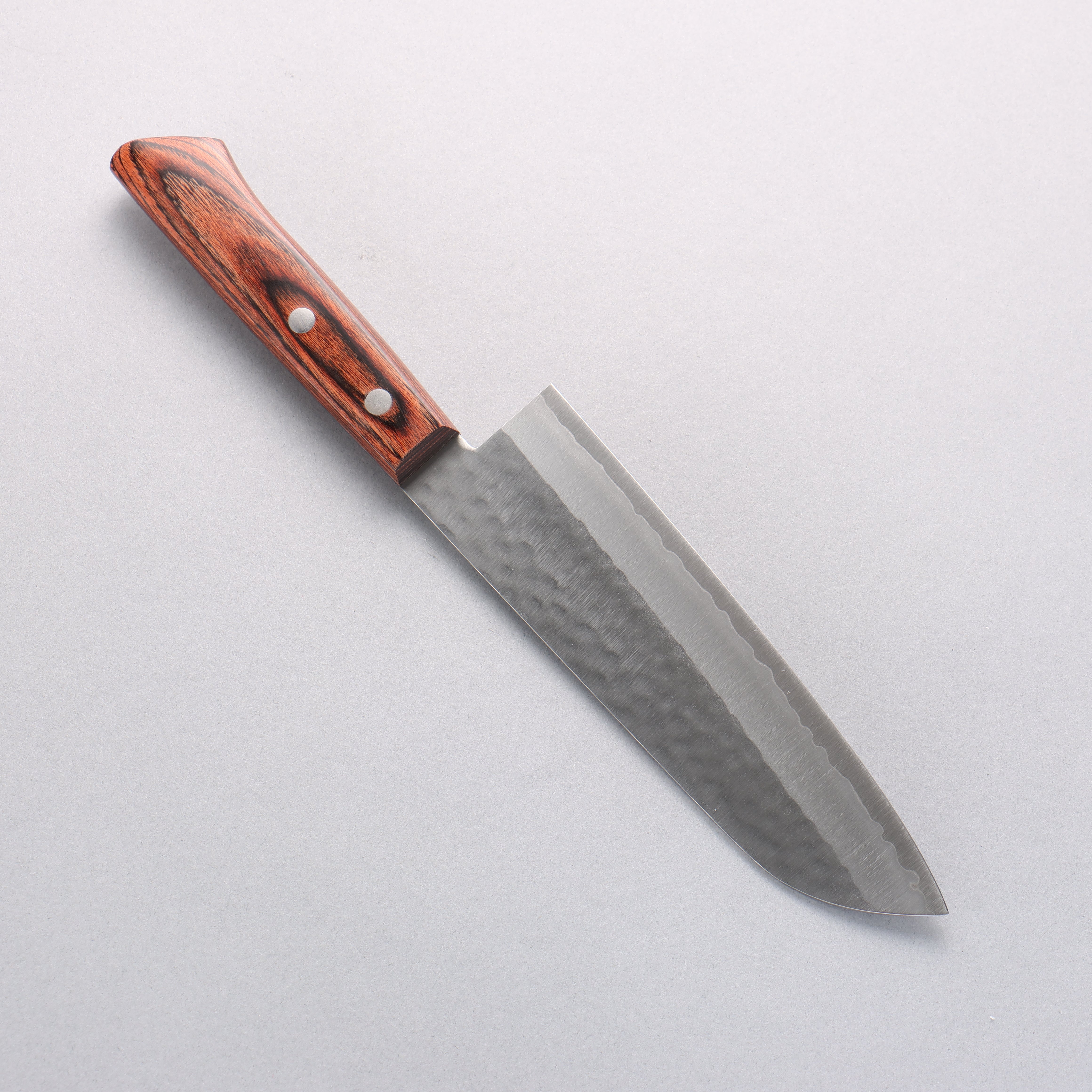 Seisuke VG1 Hammered Santoku 165mm Mahogany Handle - Seisuke Knife