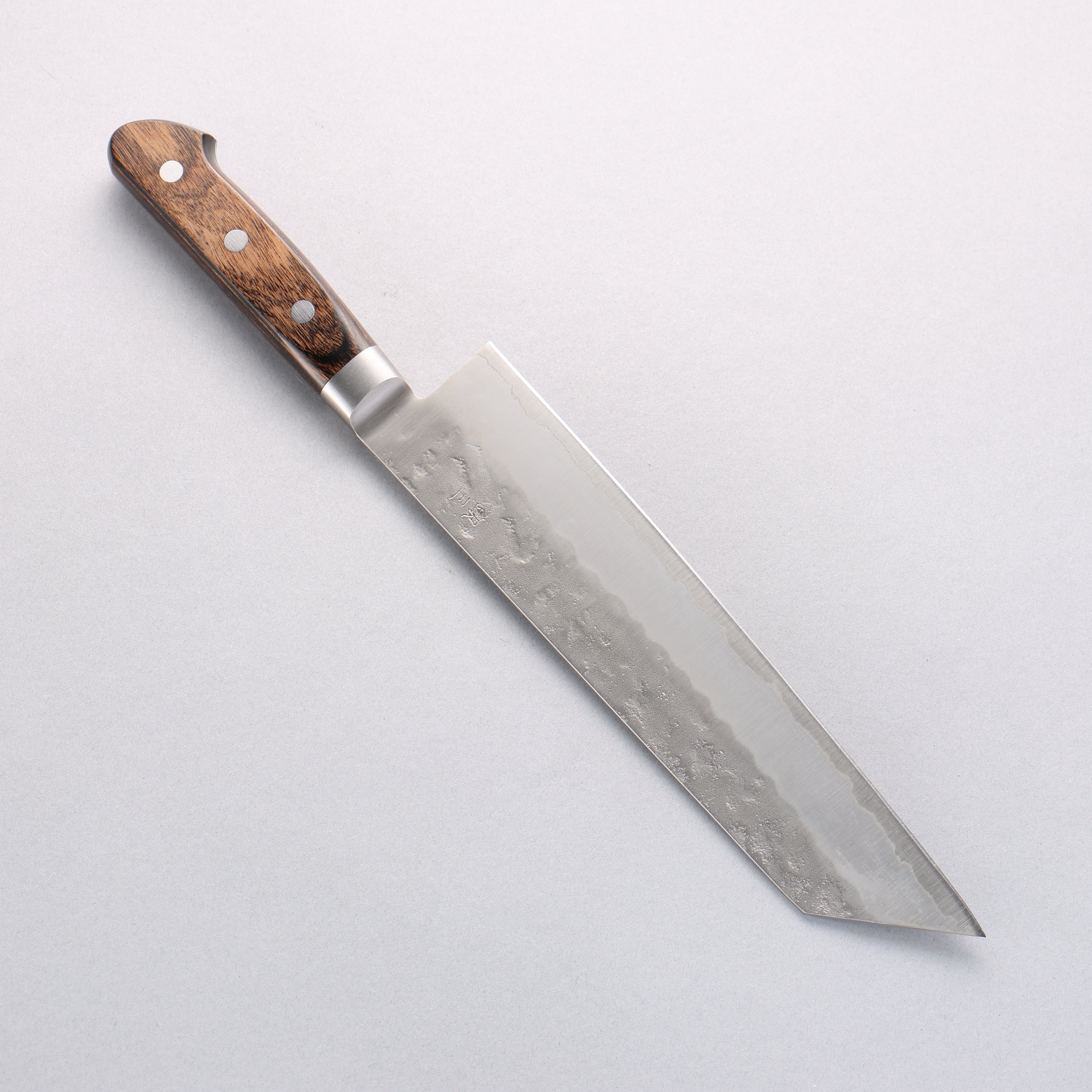 Seisuke Silver Steel No.3 Nashiji Kiritsuke Gyuto 210mm Brown Pakka wood Handle - Seisuke Knife