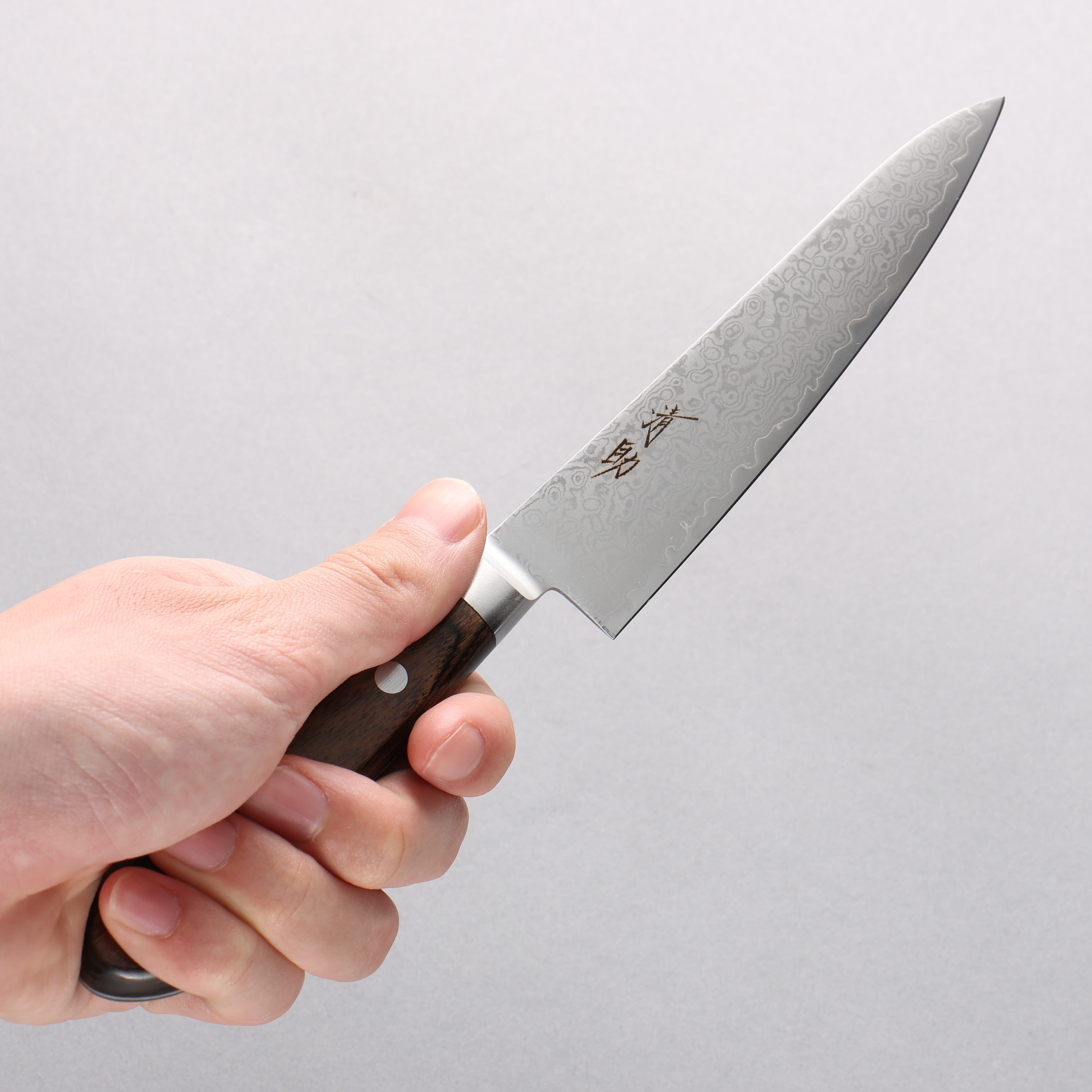 Seisuke VG10 33 Layer Damascus Petty-Utility 135mm Brown Pakkawood Handle - Seisuke Knife