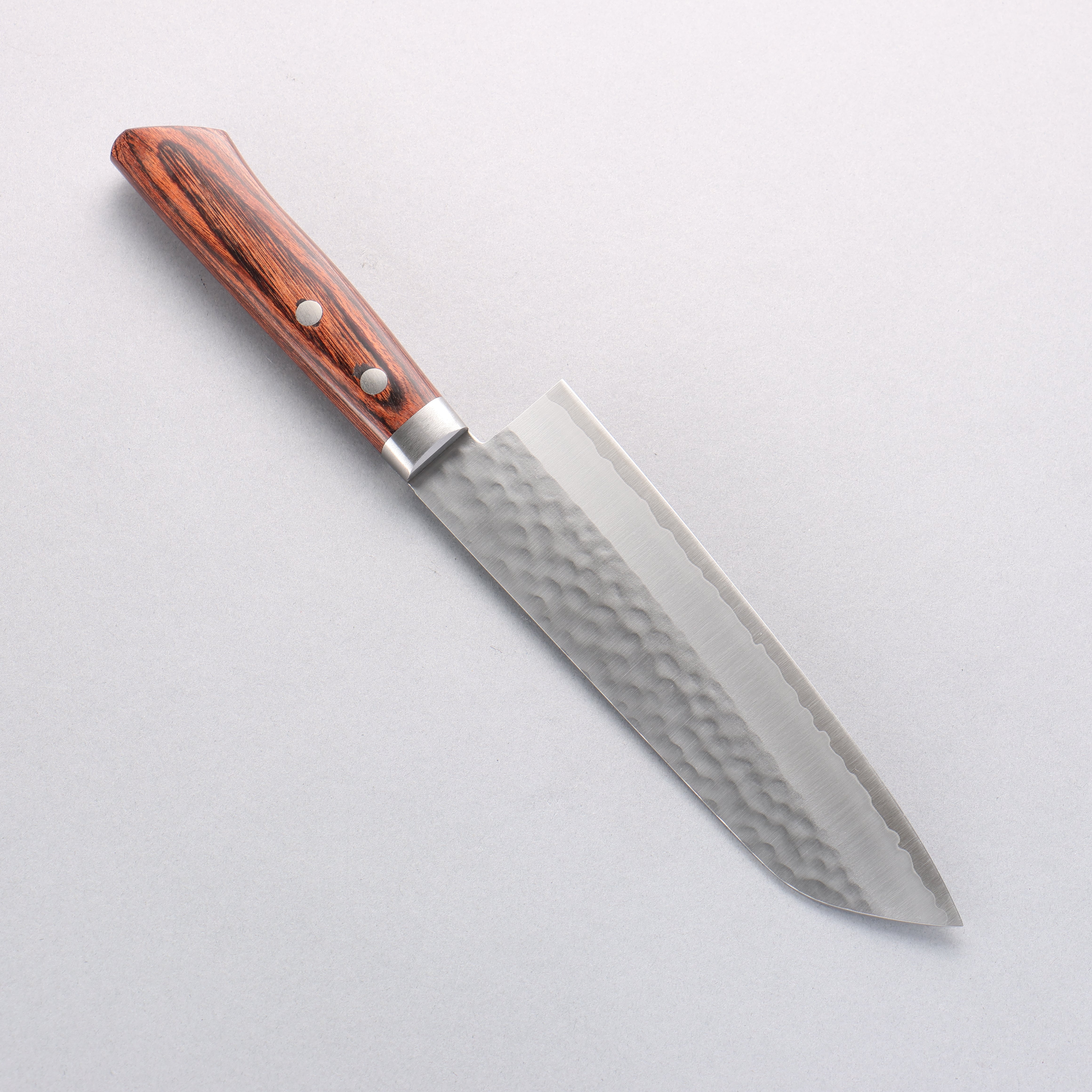 Seisuke VG1 Hammered Santoku 165mm Mahogany Handle - Seisuke Knife