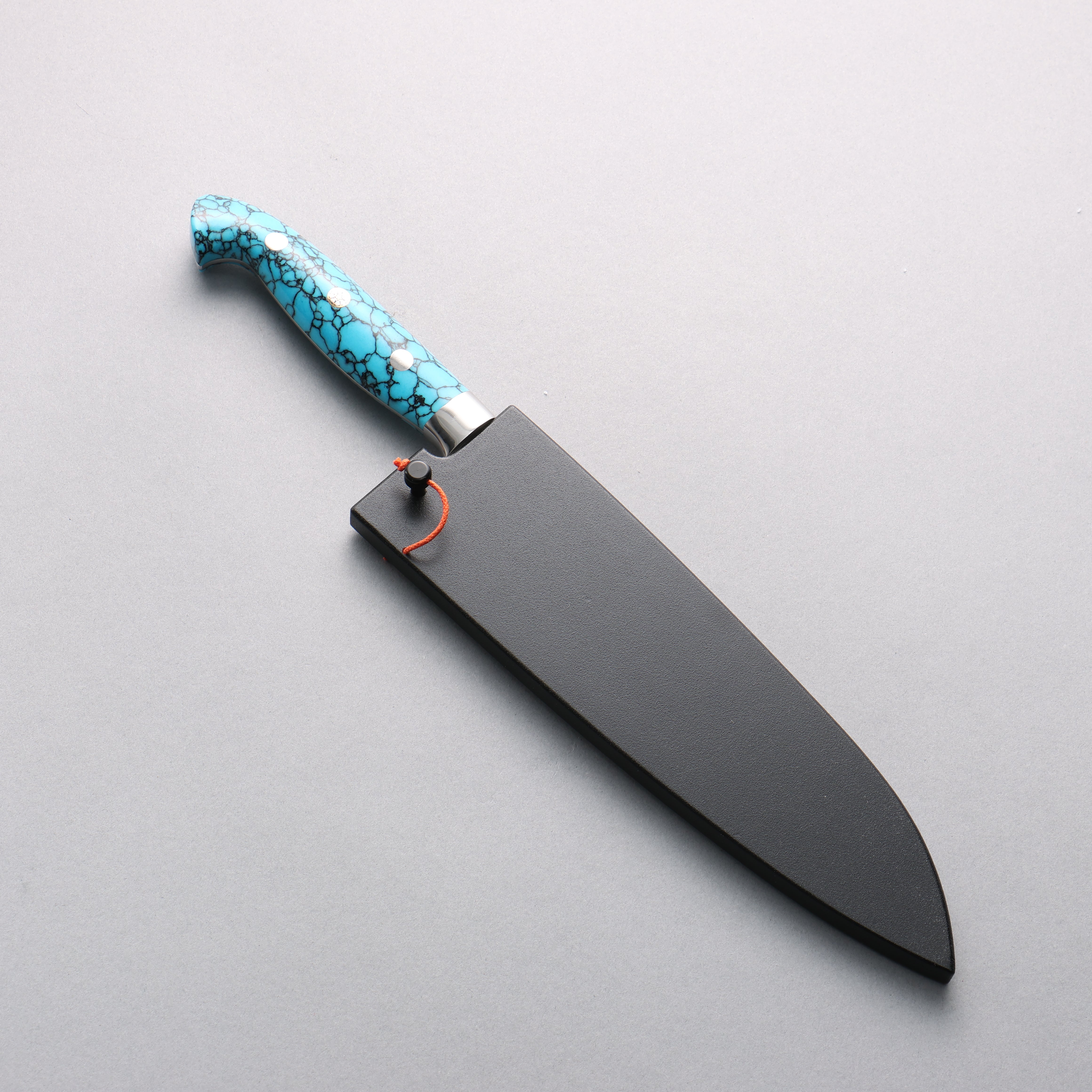 Yu Kurosaki Senko Ei SG2 Hammered Bunka 170mm Turquoise Handle with Sheath - Seisuke Knife