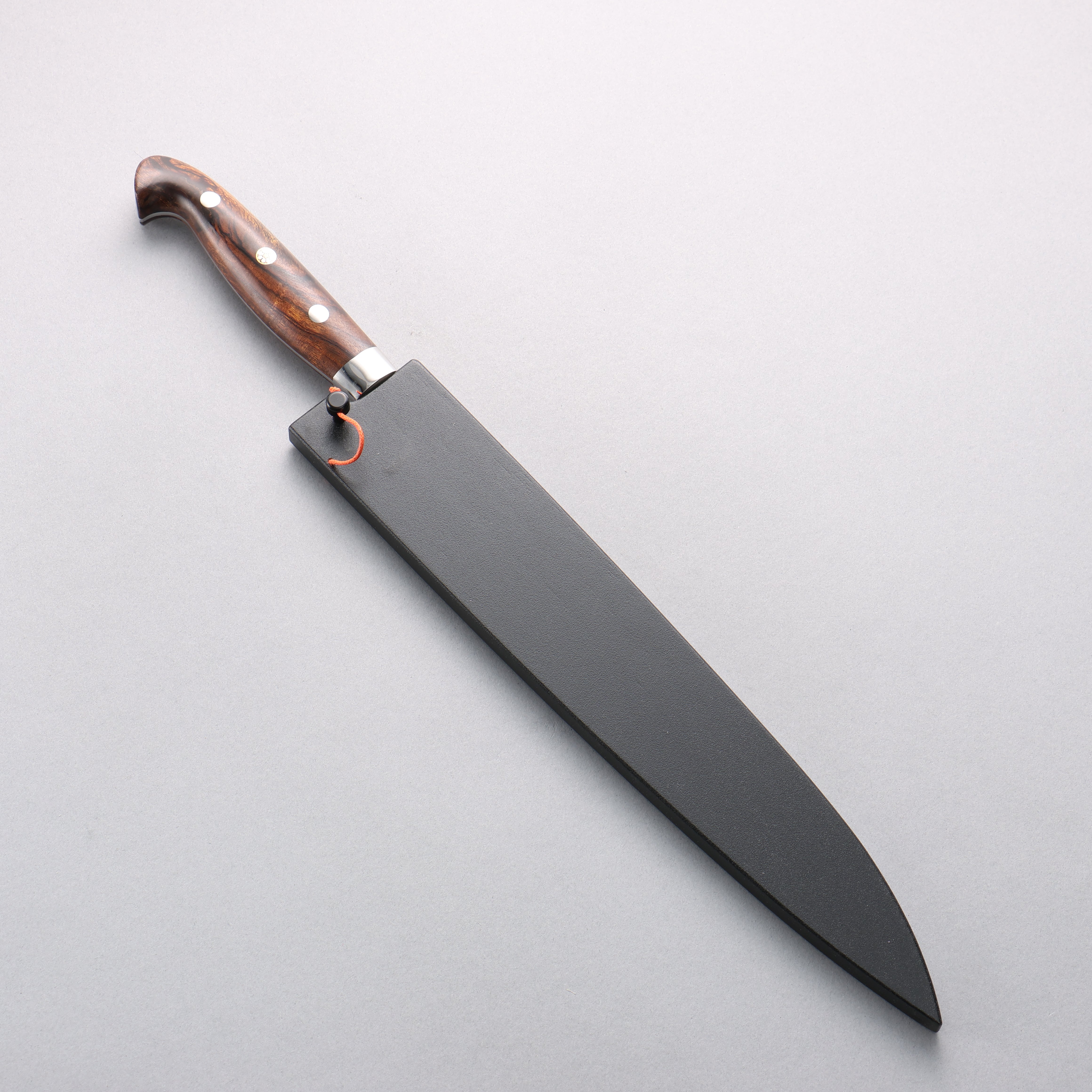 Yu Kurosaki Senko Ei SG2 Hammered Sujihiki 240mm Ironwood Handle with Sheath - Seisuke Knife