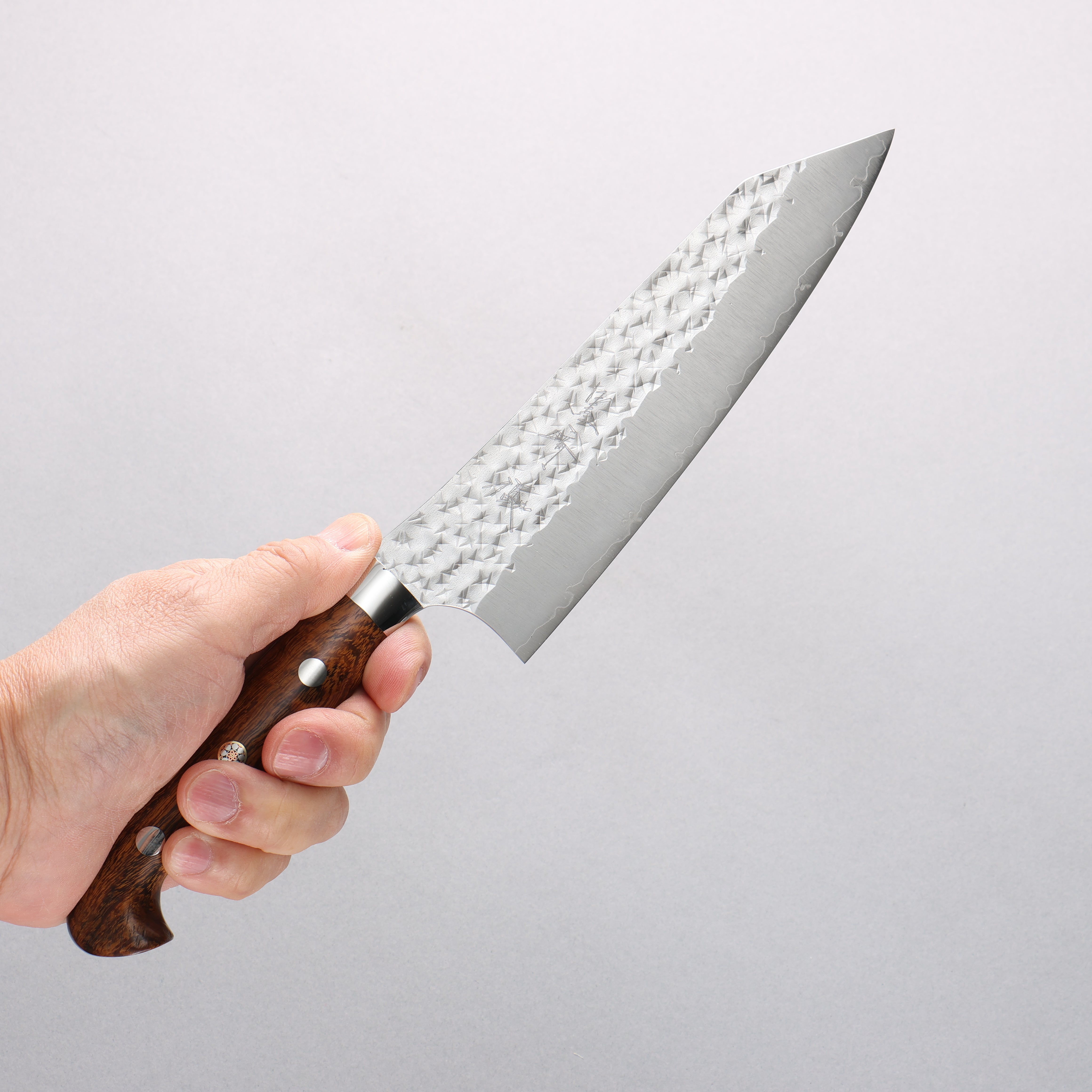Yu Kurosaki Senko Ei SG2 Hammered Bunka 170mm Ironwood Handle with Sheath - Seisuke Knife