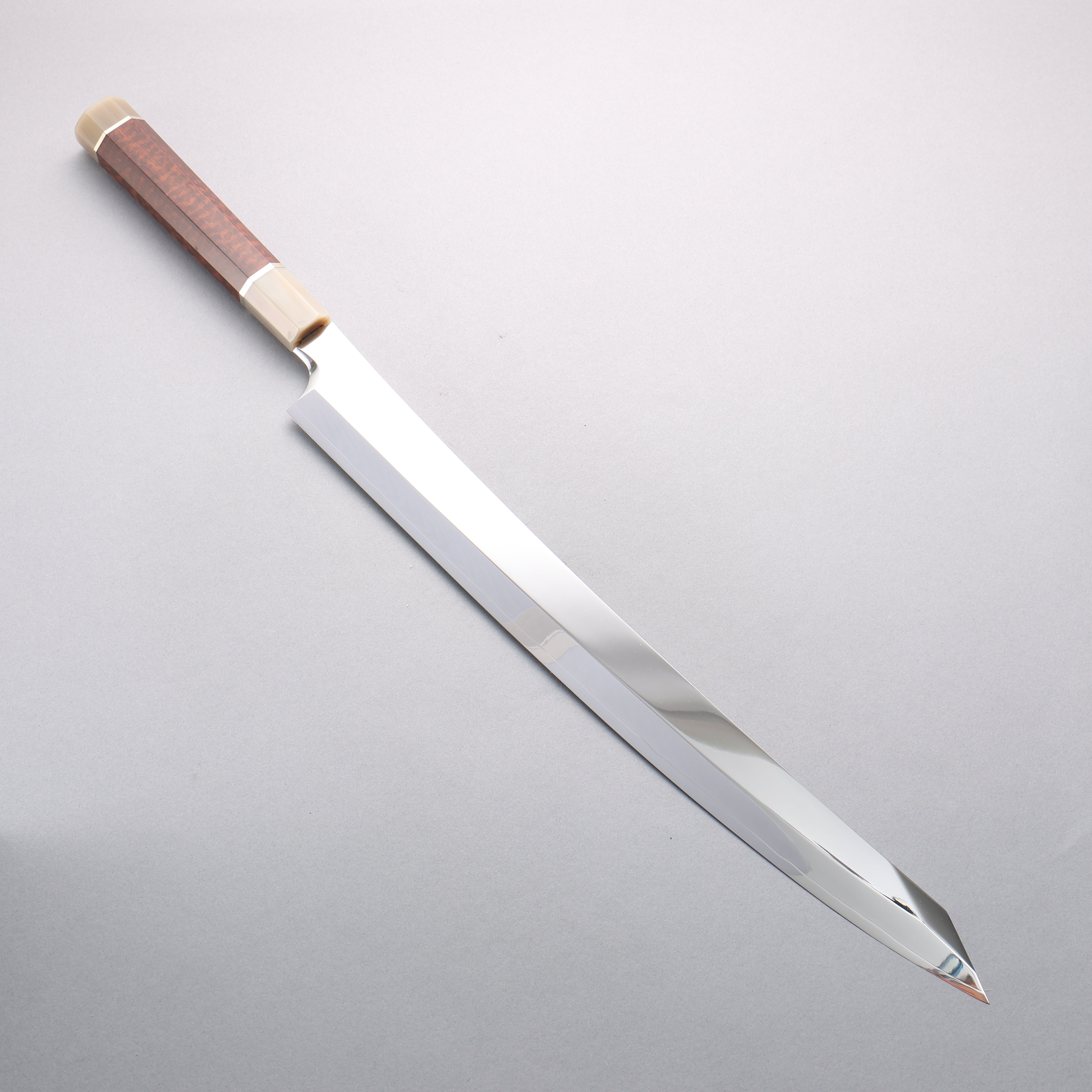 Yu Kurosaki SG2 Mirrored Finish Kiritsuke Yanagiba 390mm Snakewood (with 3 Silver Rings) Handle - Seisuke Knife