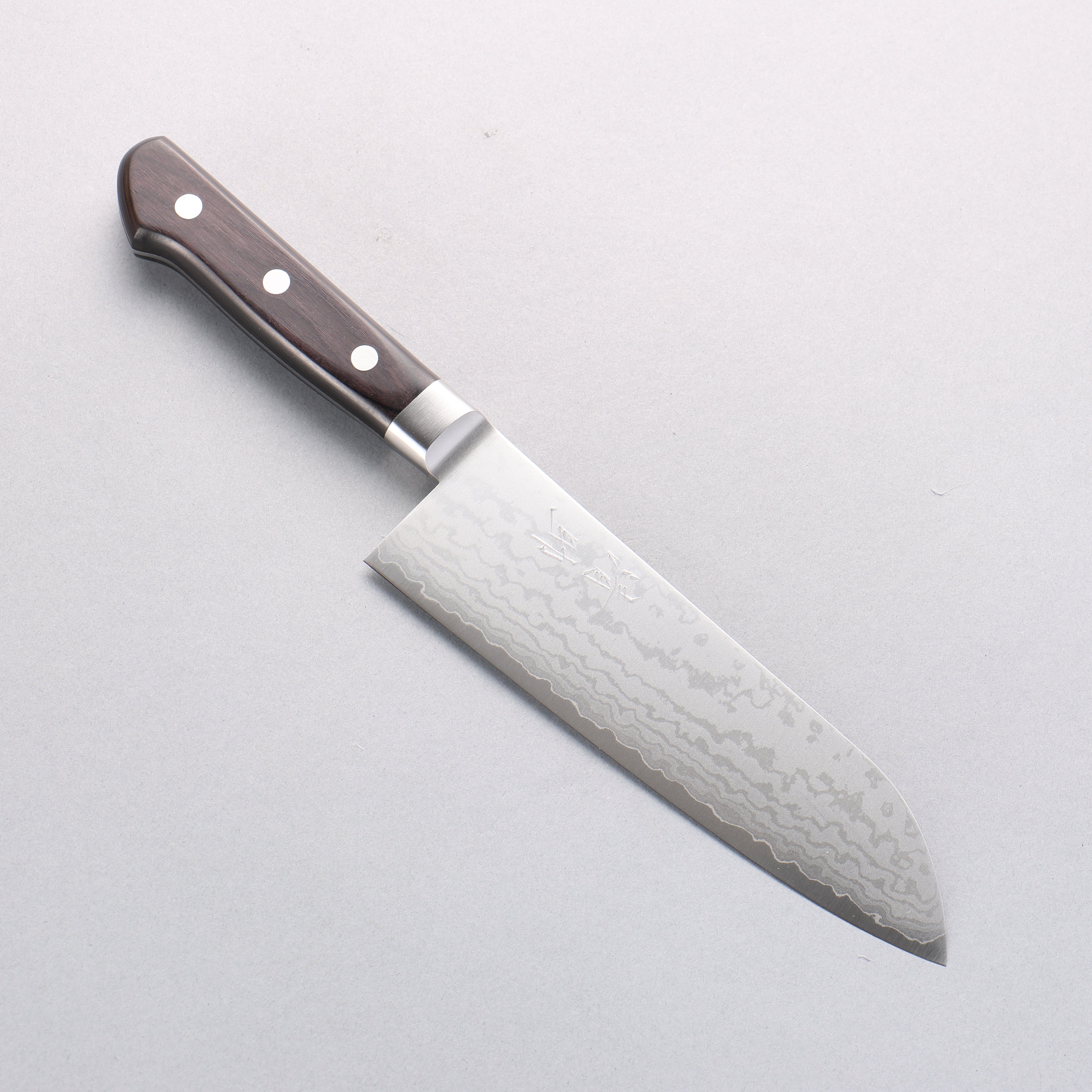 Seisuke VG10 Damascus Santoku 165mm Black Pakka wood Handle - Seisuke Knife