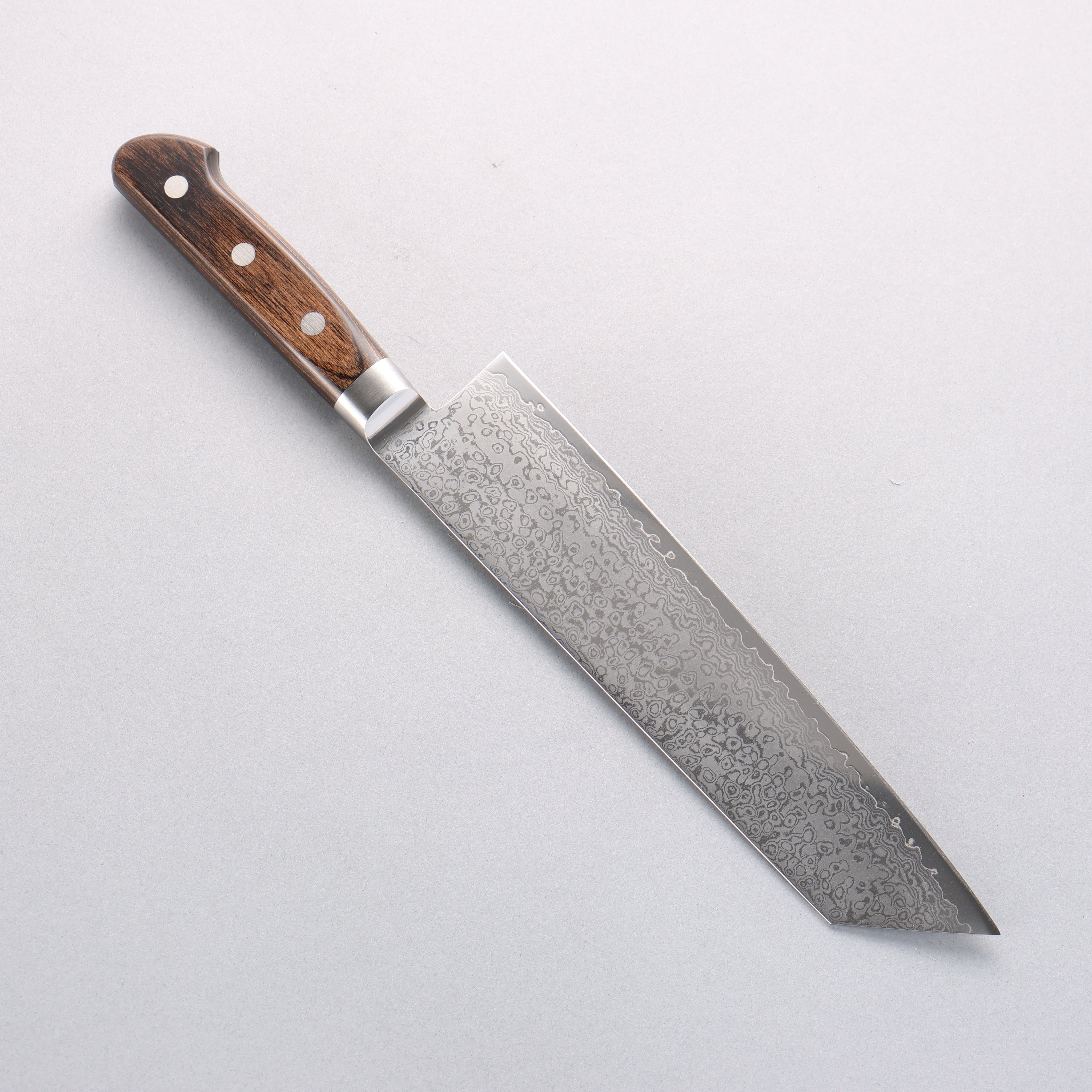 Seisuke VG10 33 Layer Mirrored Finish Damascus Kiritsuke Gyuto 210mm Brown Pakka wood Handle - Seisuke Knife