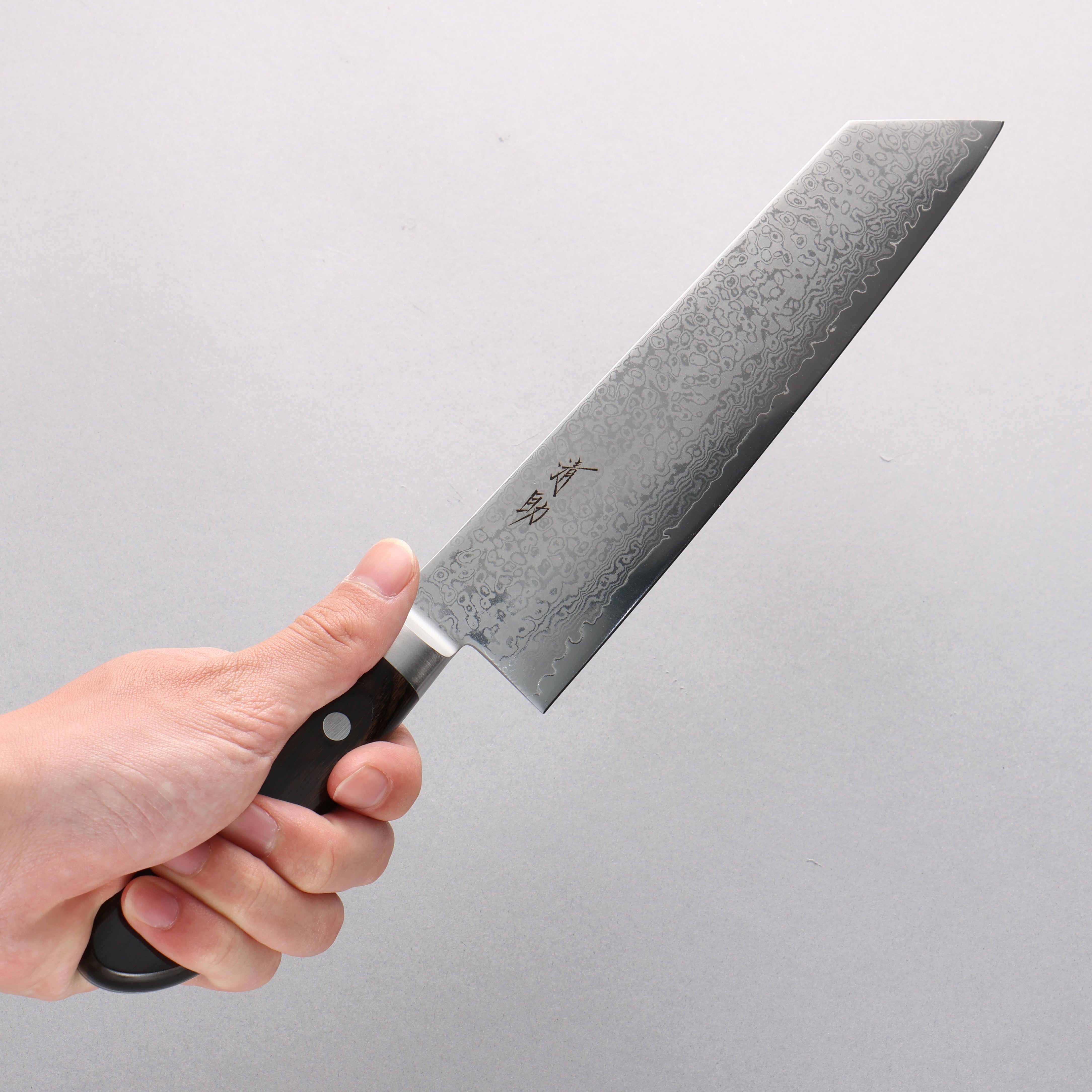 Seisuke VG10 33 Layer Mirrored Finish Damascus Kiritsuke Gyuto 210mm Brown Pakka wood Handle - Seisuke Knife