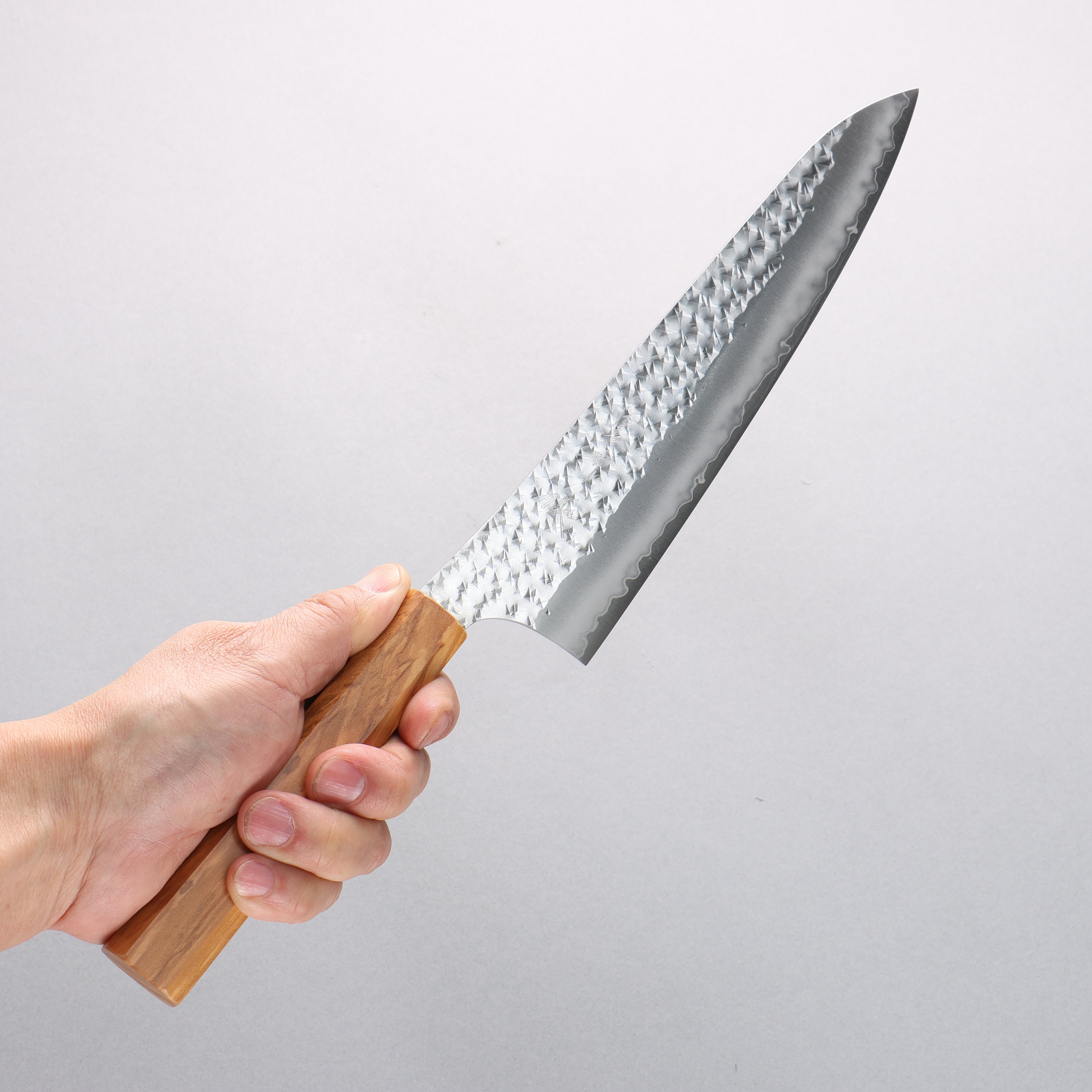 Yu Kurosaki Senko Ei SG2 Hammered Gyuto 210mm Olive tree Handle - Seisuke Knife