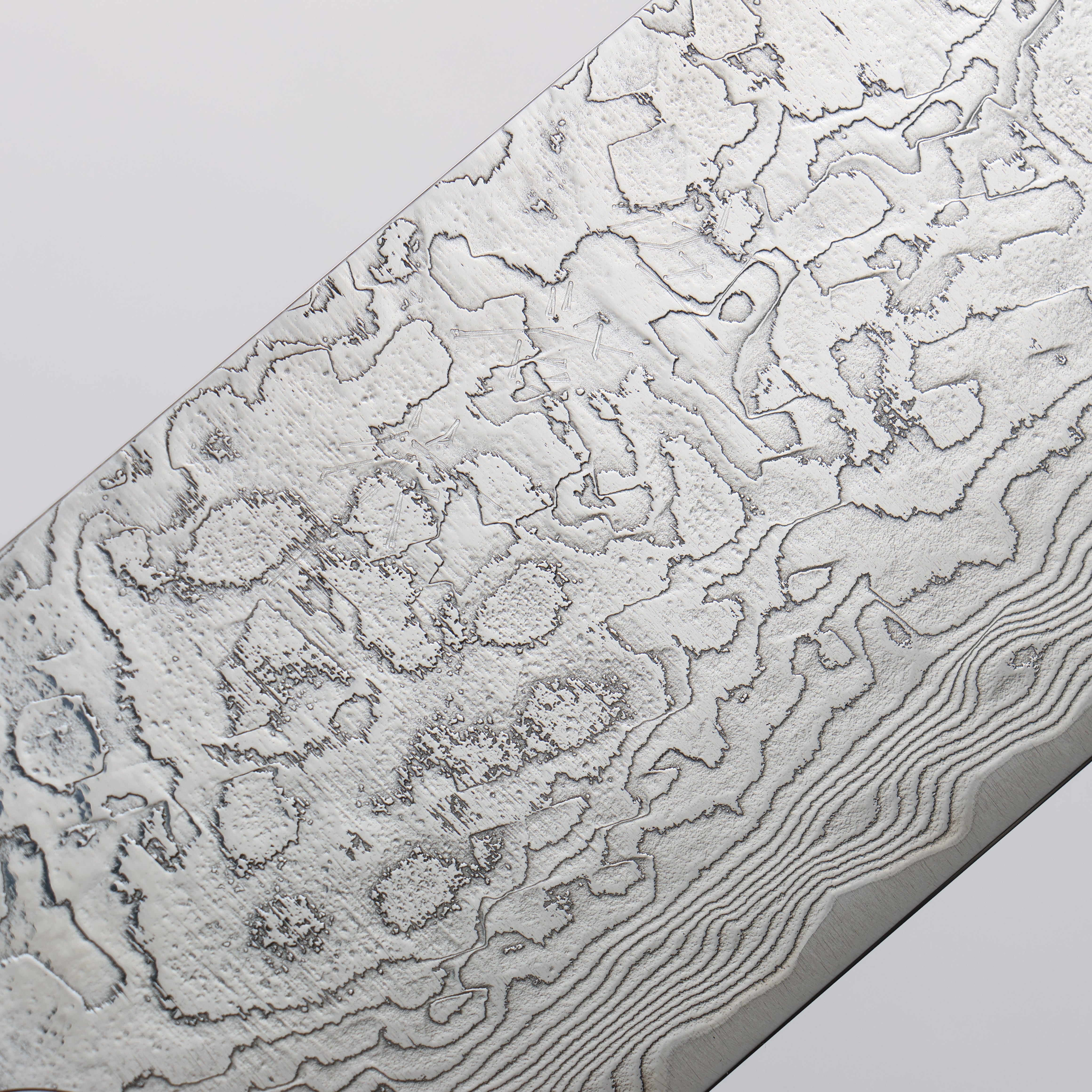 Takeshi Saji SG2 Diamond Finish Damascus Nakiri 165mm White Turquoise Handle - Seisuke Knife