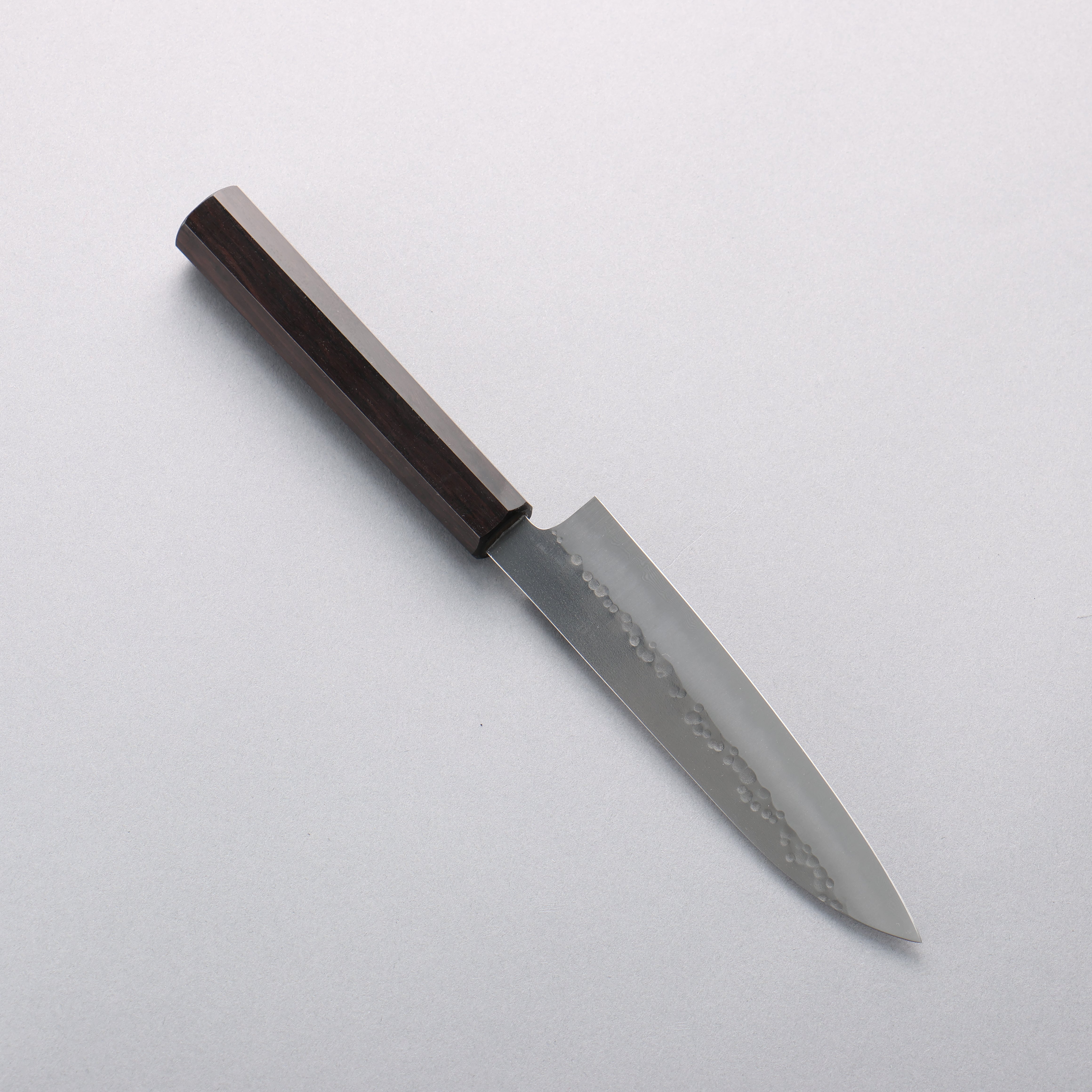 Makoto Kurosaki VG2/VG10 Coreless Halfway Hammered Petty-Utility 135mm Ebony Wood Handle - Seisuke Knife