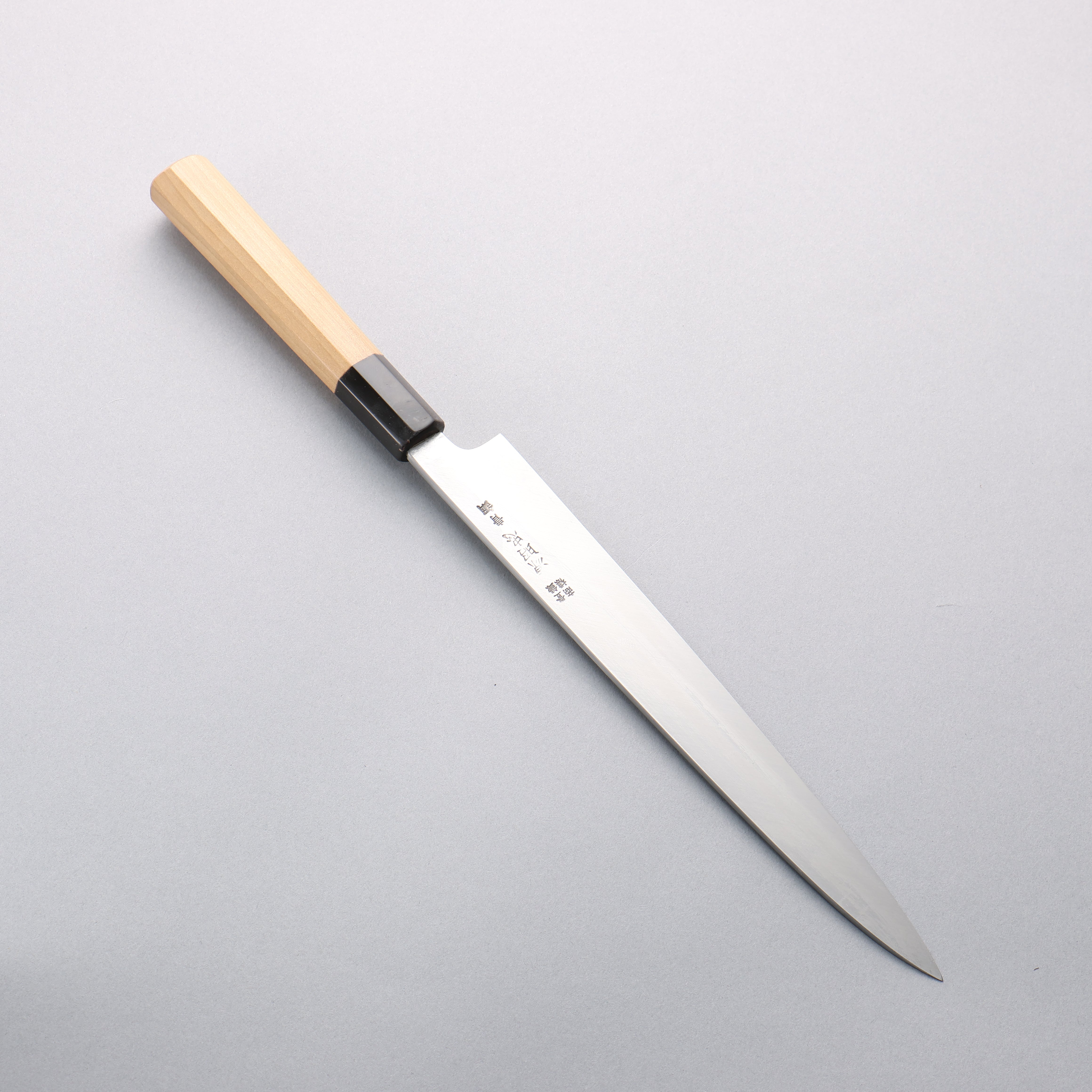 Minamoto Akitada Blue Steel No.2 Yanagiba 240mm Magnolia (Ferrule: Water Buffalo Horn) Handle - Seisuke Knife