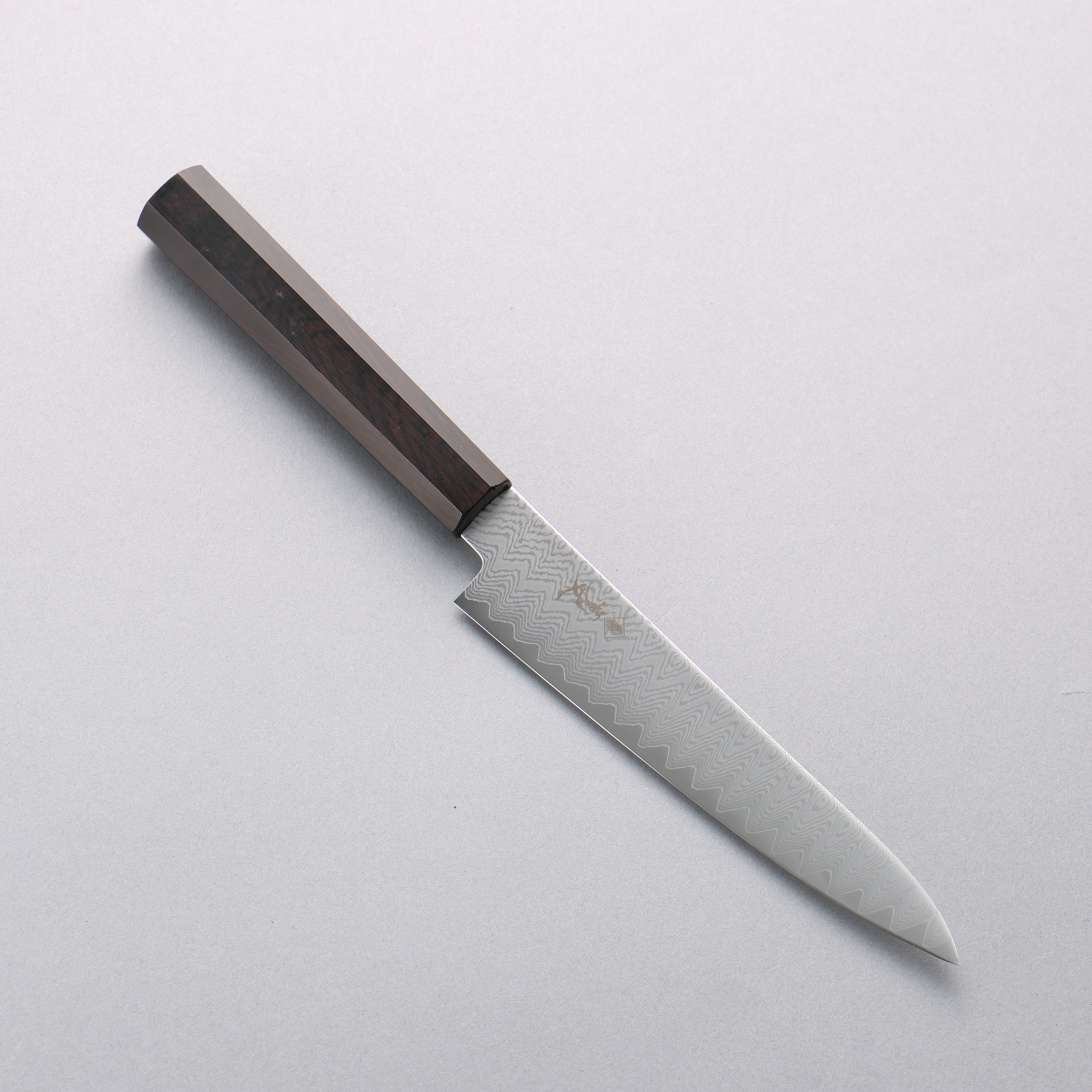 Kanjyo VG10 Damascus Petty-Utility 150mm Ebony Wood Handle - Seisuke Knife