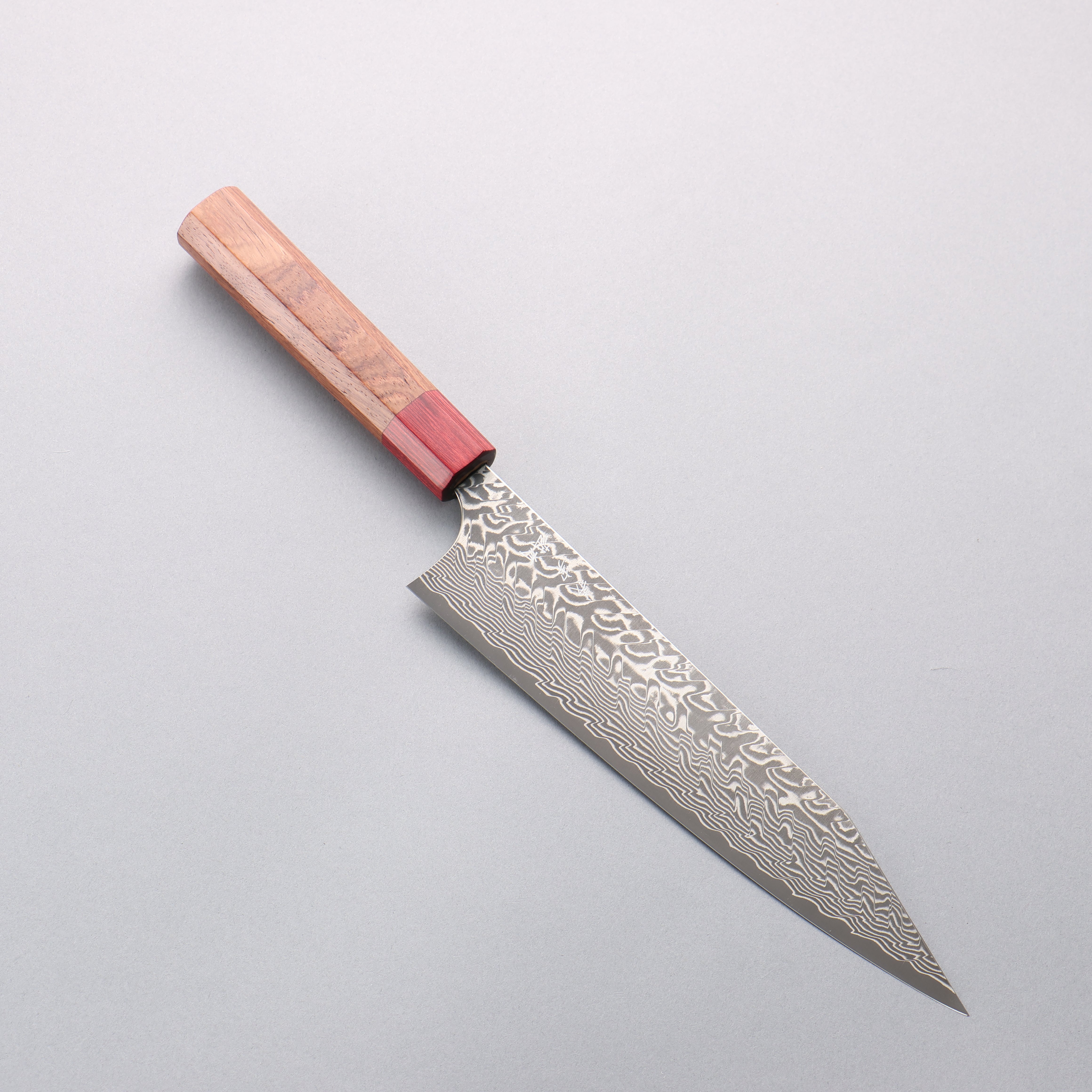 Yoshimi Kato SG2 Black Damascus Kiritsuke Gyuto 210mm Honduras (ferrule: Red Pakka wood) Handle - Seisuke Knife
