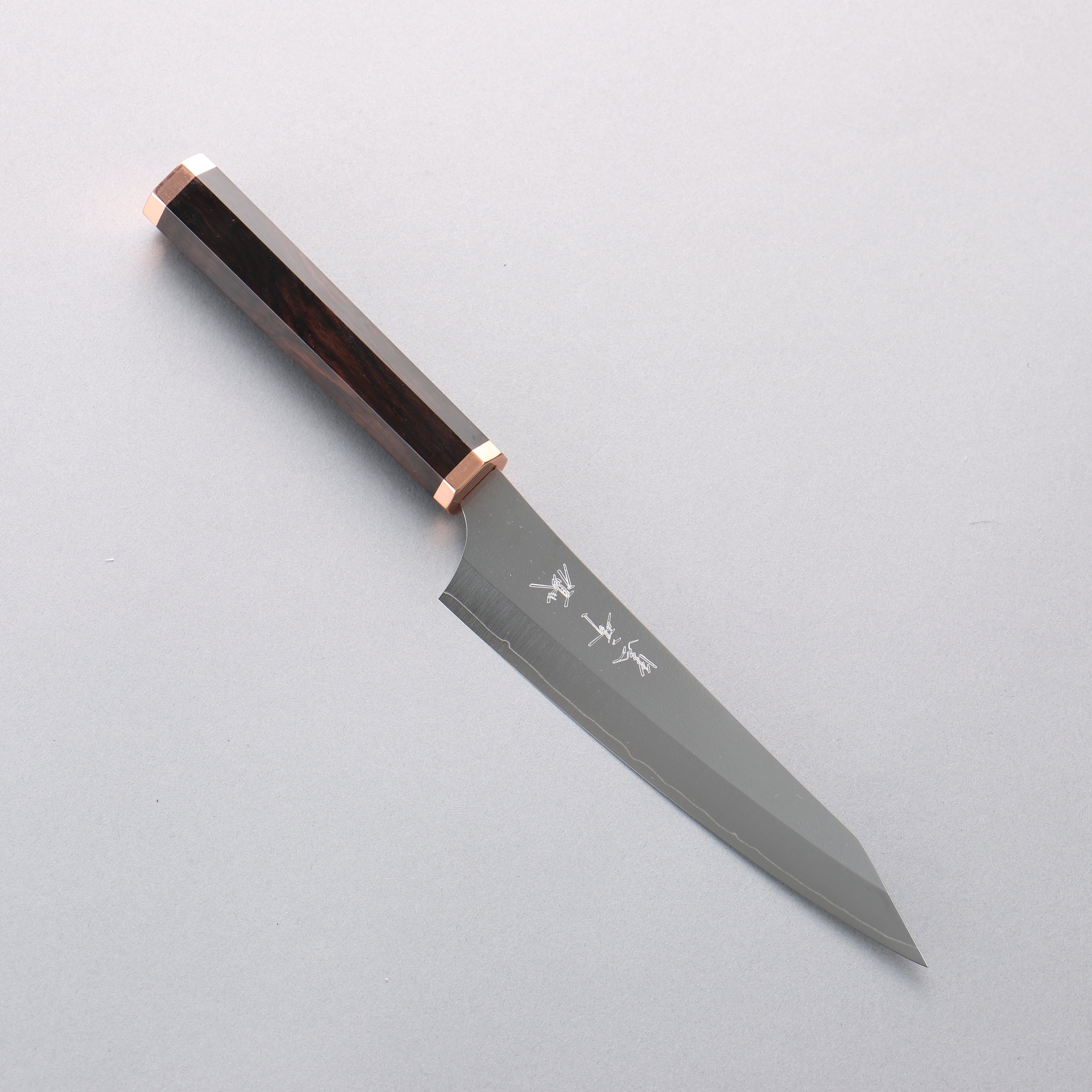 Yu Kurosaki New Gekko VG-XEOS Petty-Utility 150mm Ebony & Copper Handle - Seisuke Knife