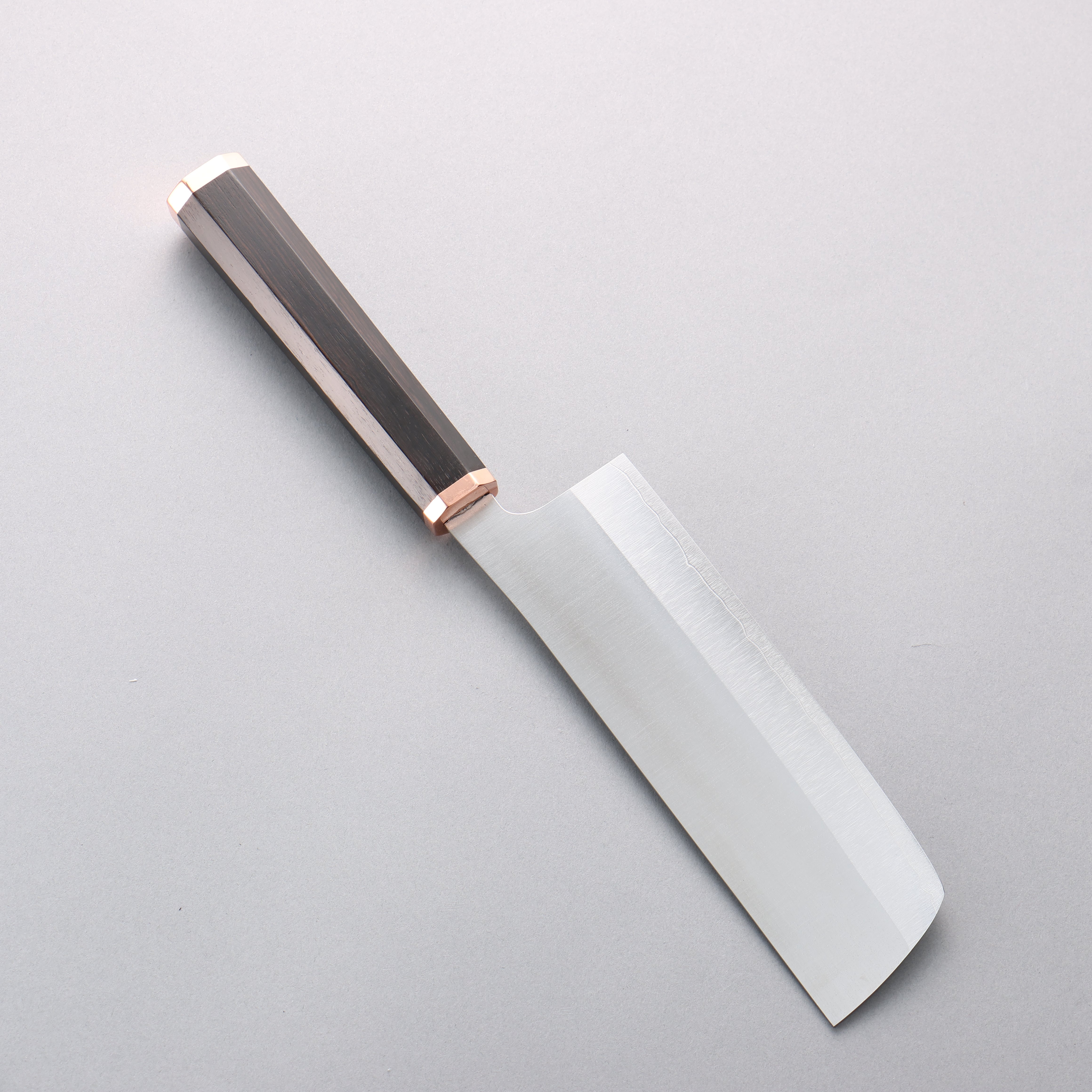 Yu Kurosaki New Gekko VG-XEOS Nakiri 165mm Ebony (Copper Ferrule and End Cap) Handle - Seisuke Knife