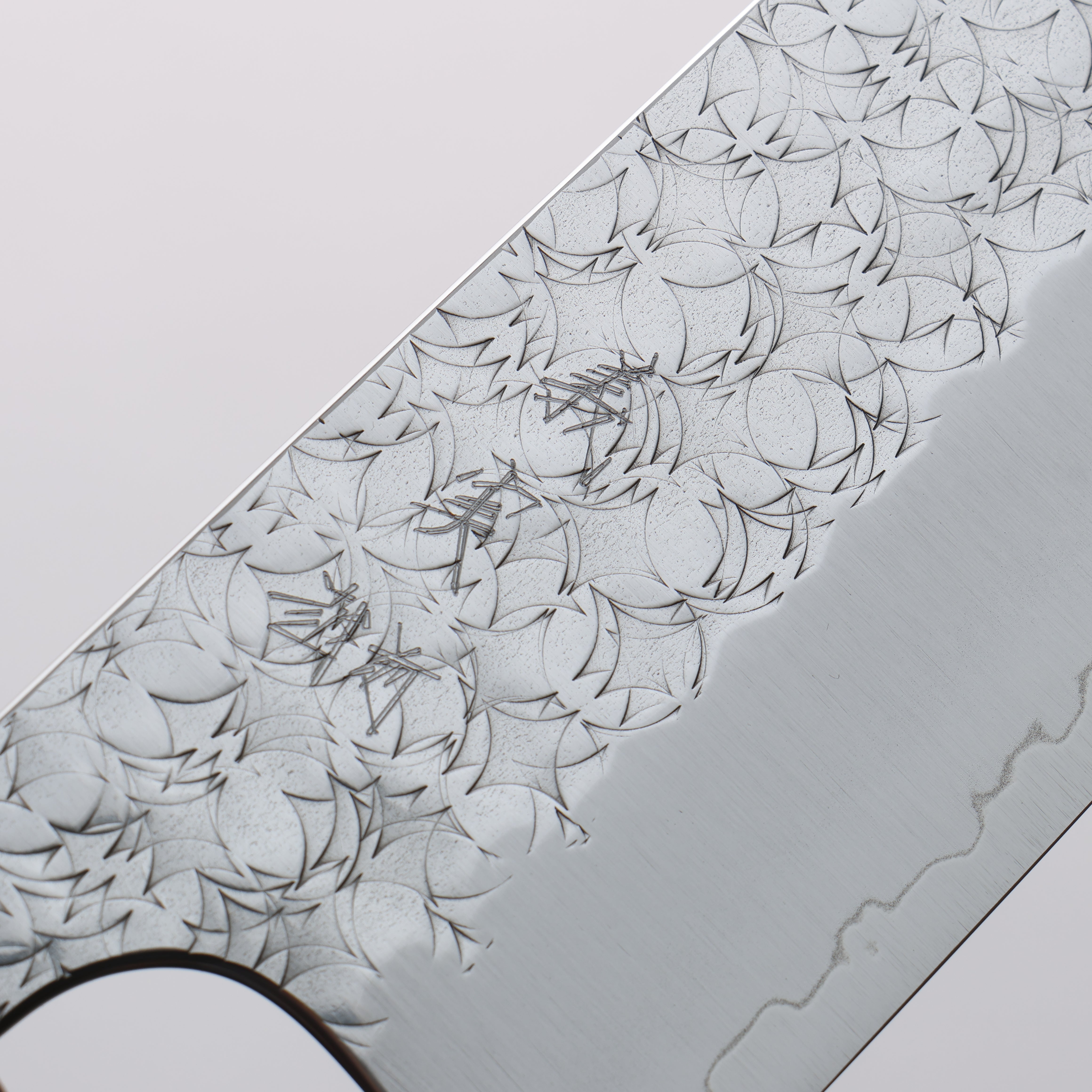 Yoshimi Kato Minamo SG2 Hammered Santoku 170mm Burnt Oak (Lacquered) Handle - Seisuke Knife