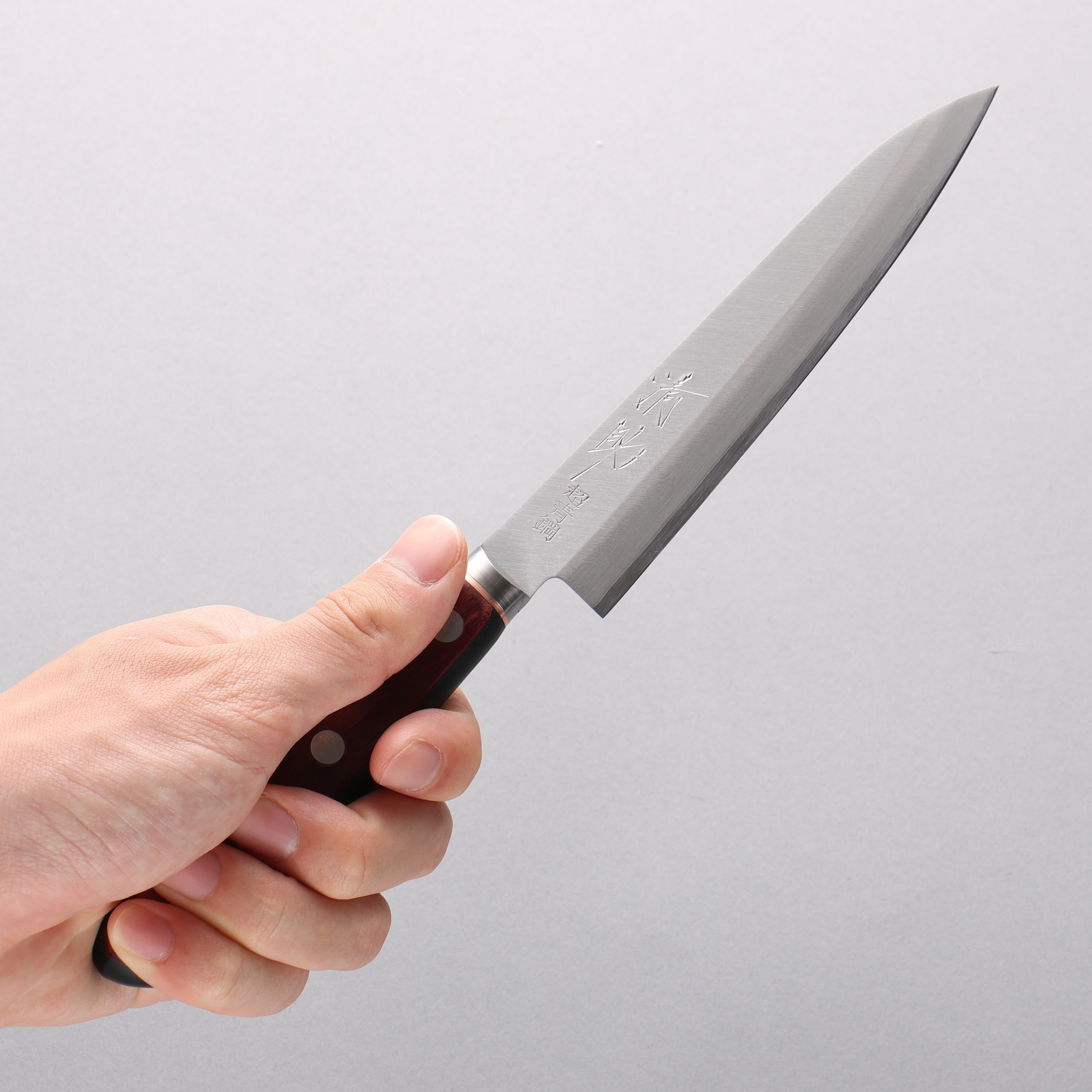 Seisuke Blue Super Migaki Petty-Utility 145mm Red & Black Pakkawood Handle - Seisuke Knife