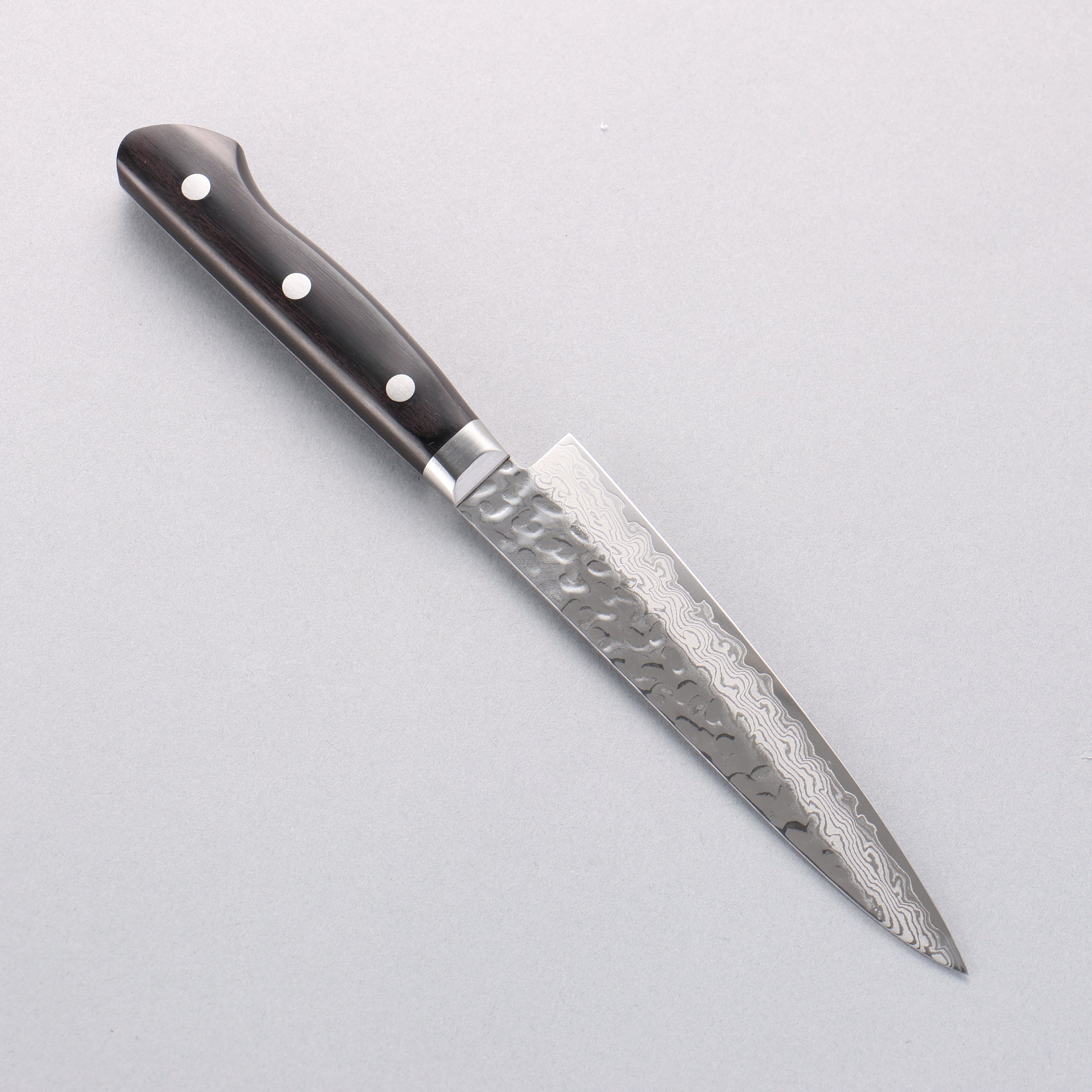 Seisuke VG10 17 Layer Damascus Petty-Utility 135mm Black Pakkawood Handle with Sheath - Seisuke Knife