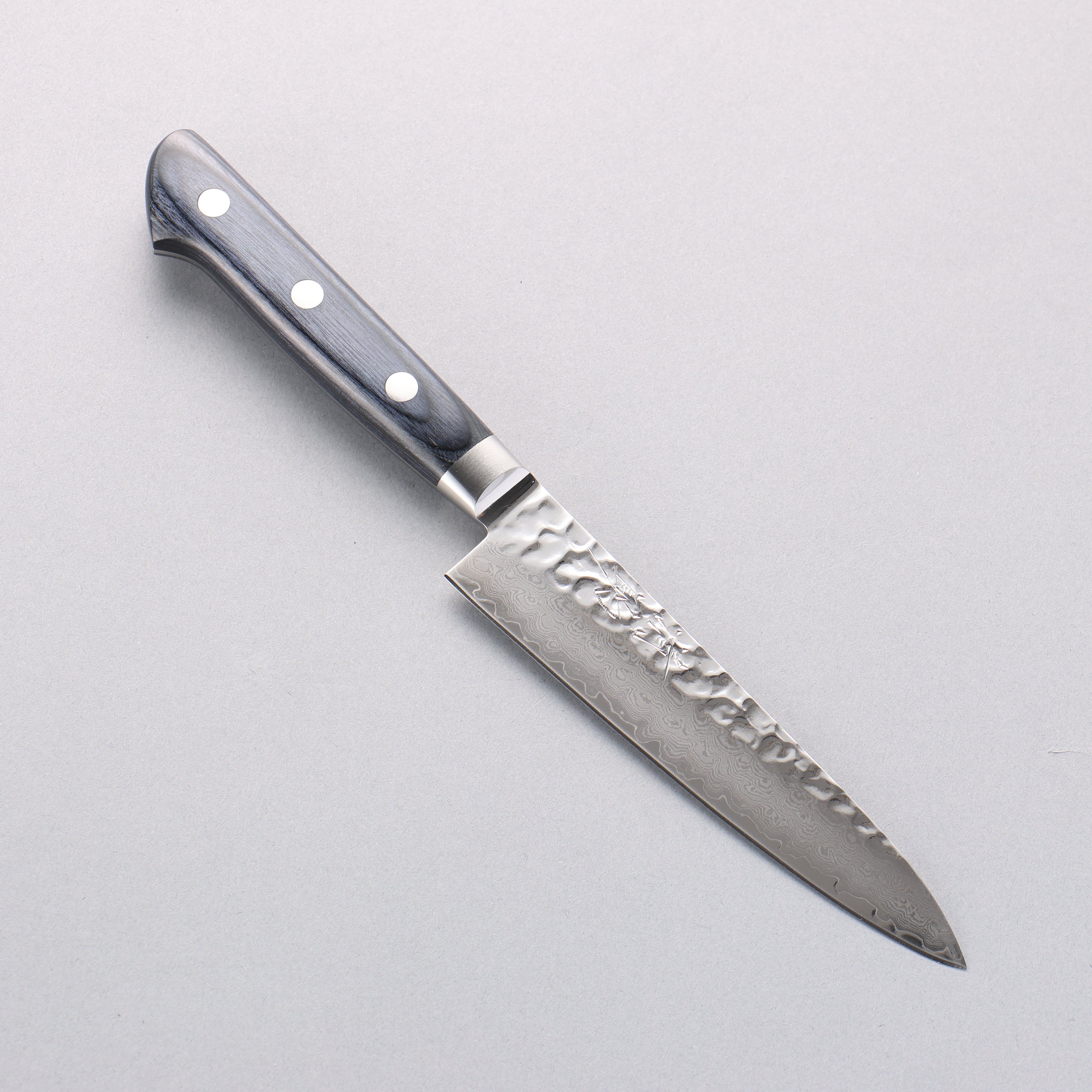 Seisuke Seiun VG10 33 Layer Damascus Petty-Utility 135mm Navy blue Pakka wood Handle with Sheath - Seisuke Knife